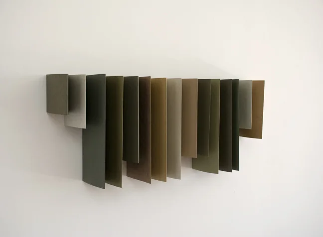 Copse , 2010, folded cardstock, 15" x 30" x 6"