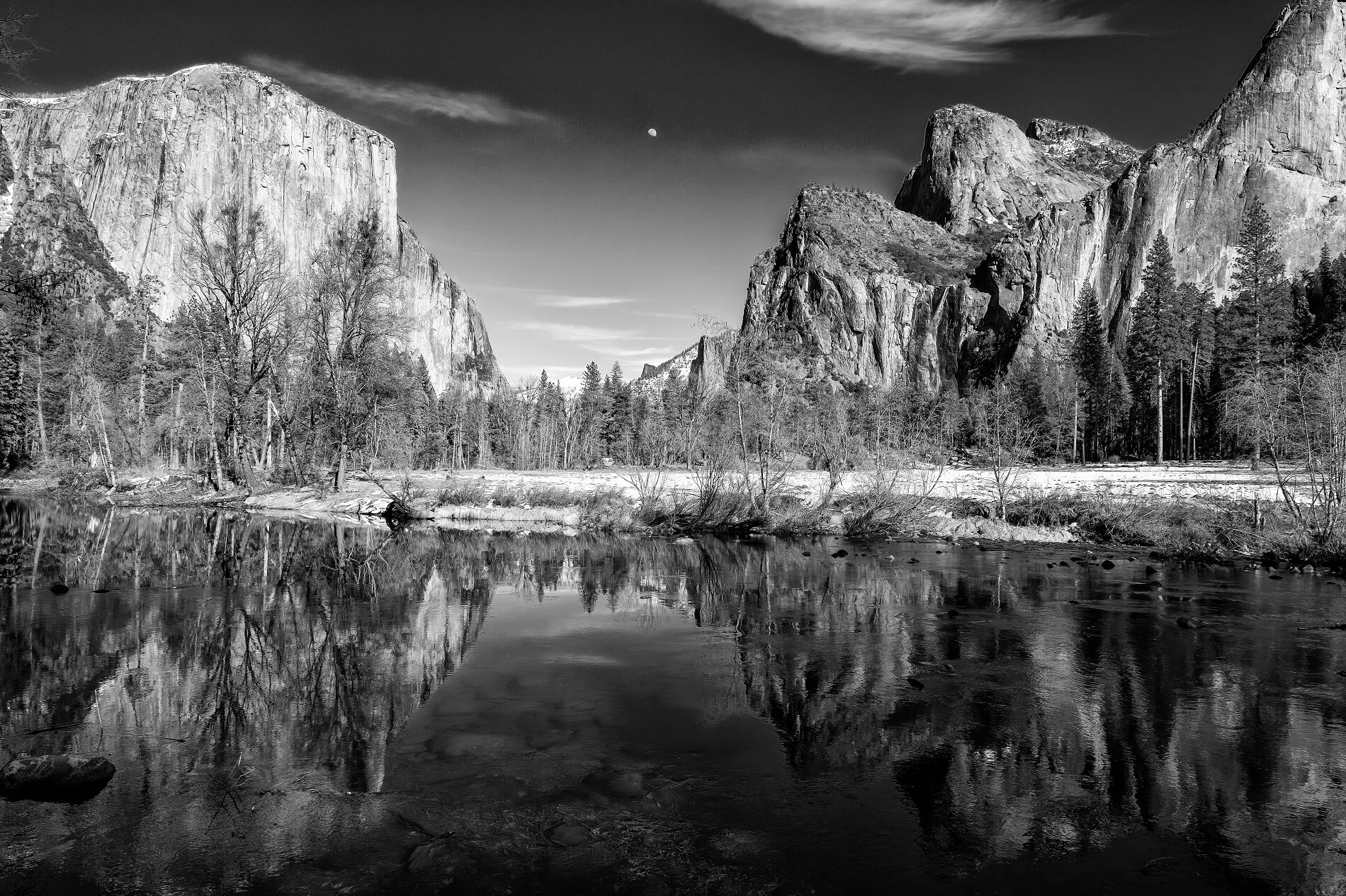 Yosemite Valley Reflections in B&W by Kathleen Gerber.jpg