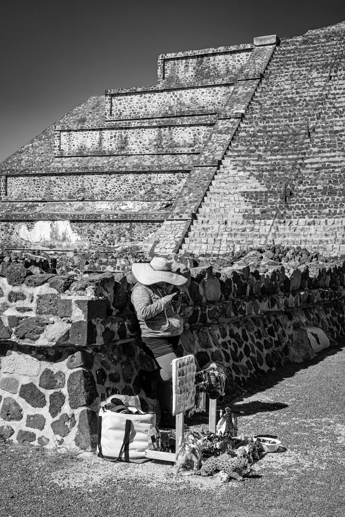 Bored Vendor at the Pyramids