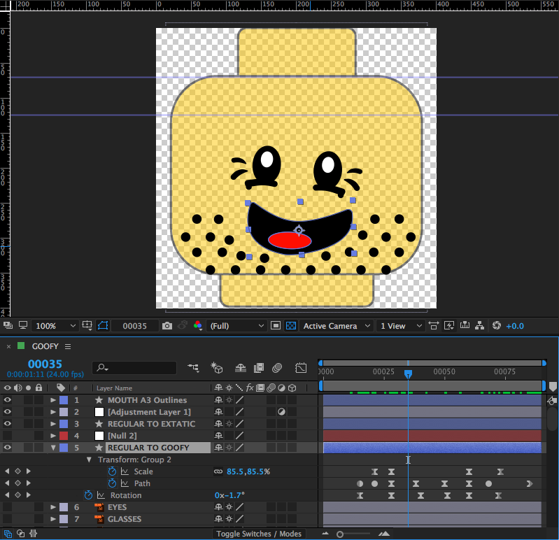 Players faces are animated on a Lego face template within the toolkit.