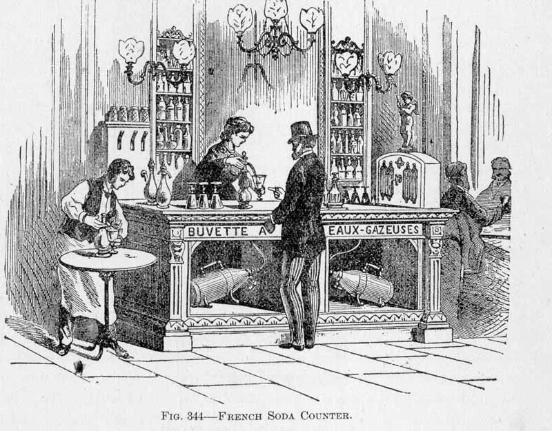 Early French Soda Foundation Illustration