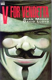 The cover of Alan Moore's V For Vedetta 