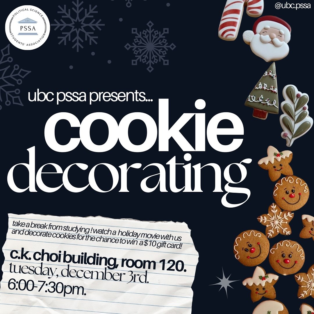 Grab your friends, throw on some comfy PJs, and bring your holiday cheer to our cookie decorating event! 🍪🎄

A holiday movie (Home Alone) will be playing in the background! ✨ 

For an extra challenge, compete in our cookie-decorating competition fo