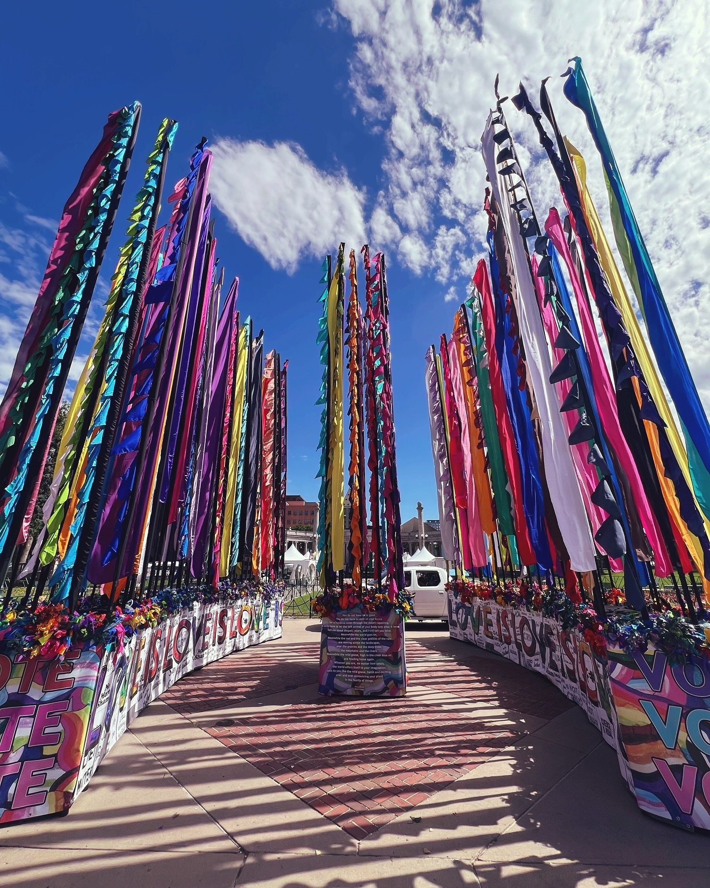 HAPPY PRIDE!!🏳️&zwj;🌈💖 I am so excited to share E Pluribus Unum with all of you for the 50th anniversary of Denver PrideFest. We sincerely hope you enjoy and take plenty of photos with this year&rsquo;s sculpture in Civic Center Park!
