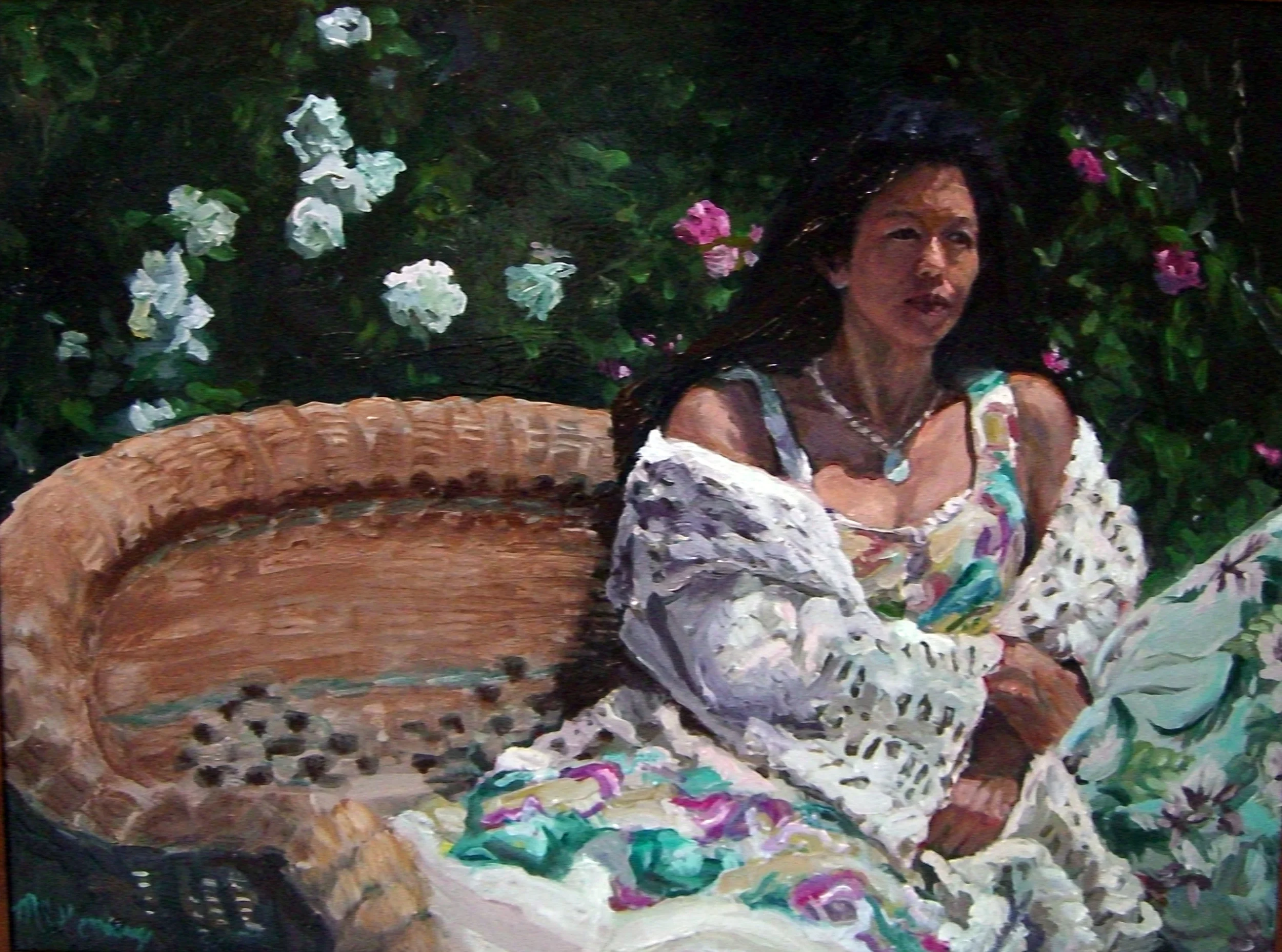 Nancy in the Rose Garden