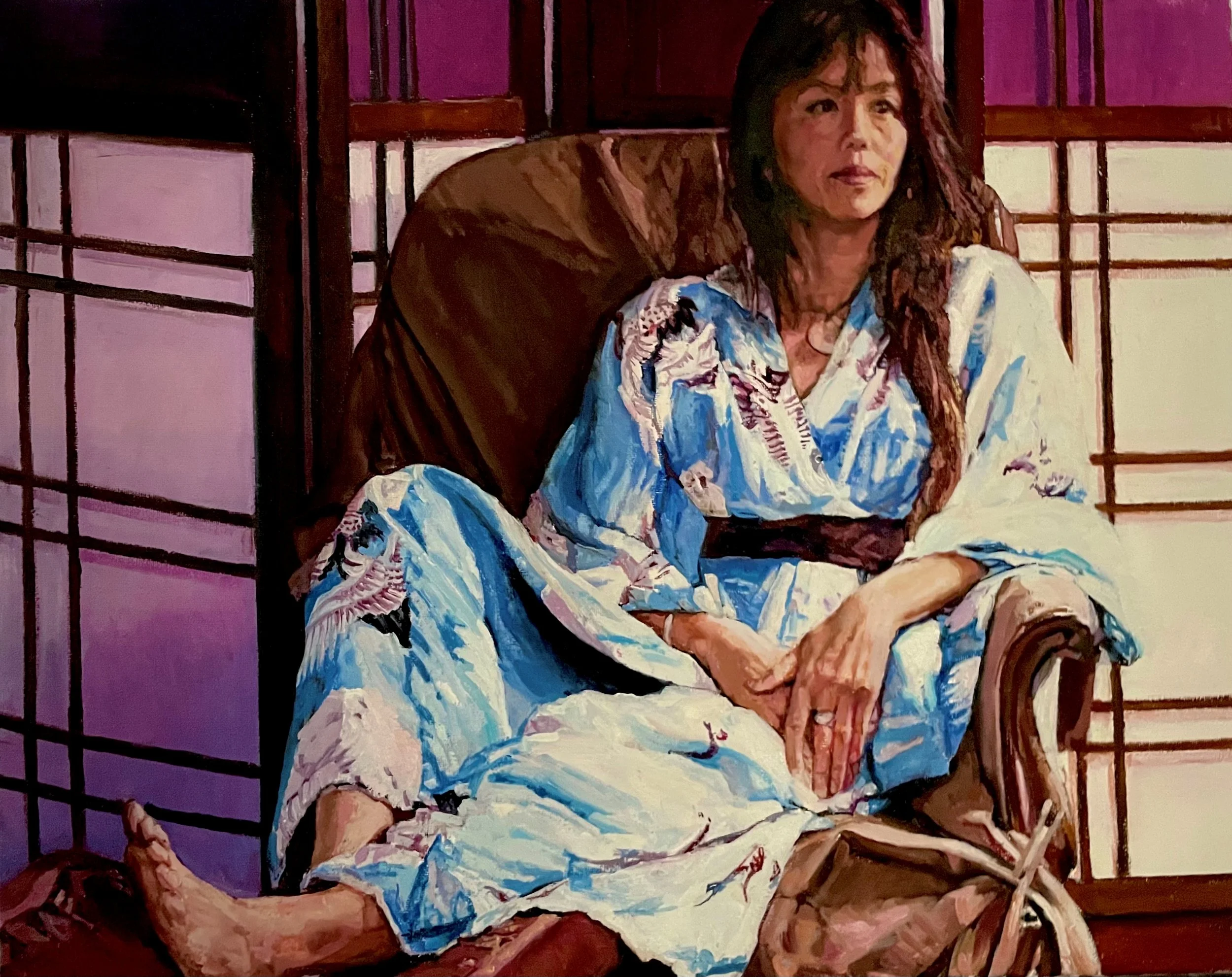 Little Moon, Blue Kimono