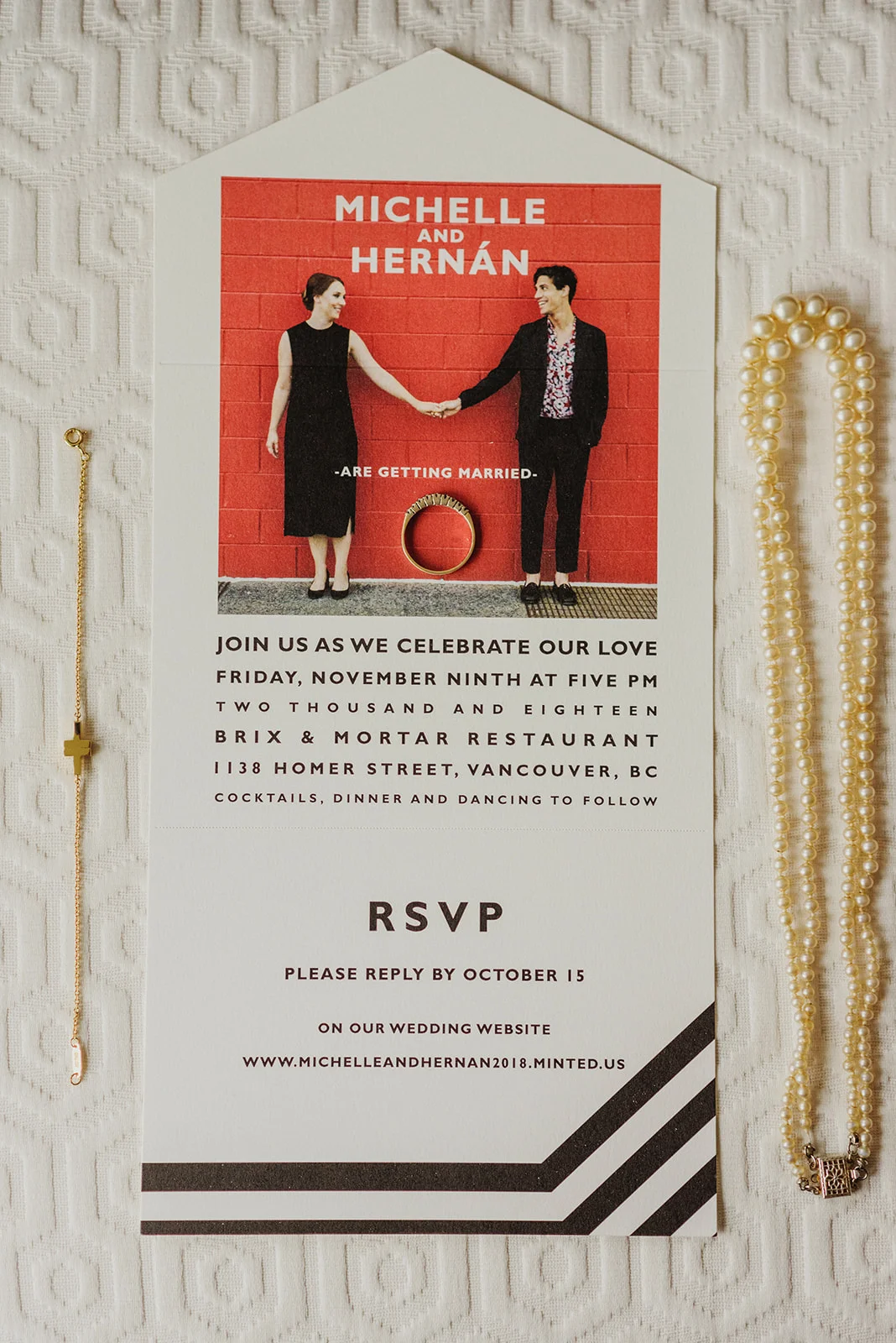 Keepsake Events Vancouver M&H Wedding Invitation