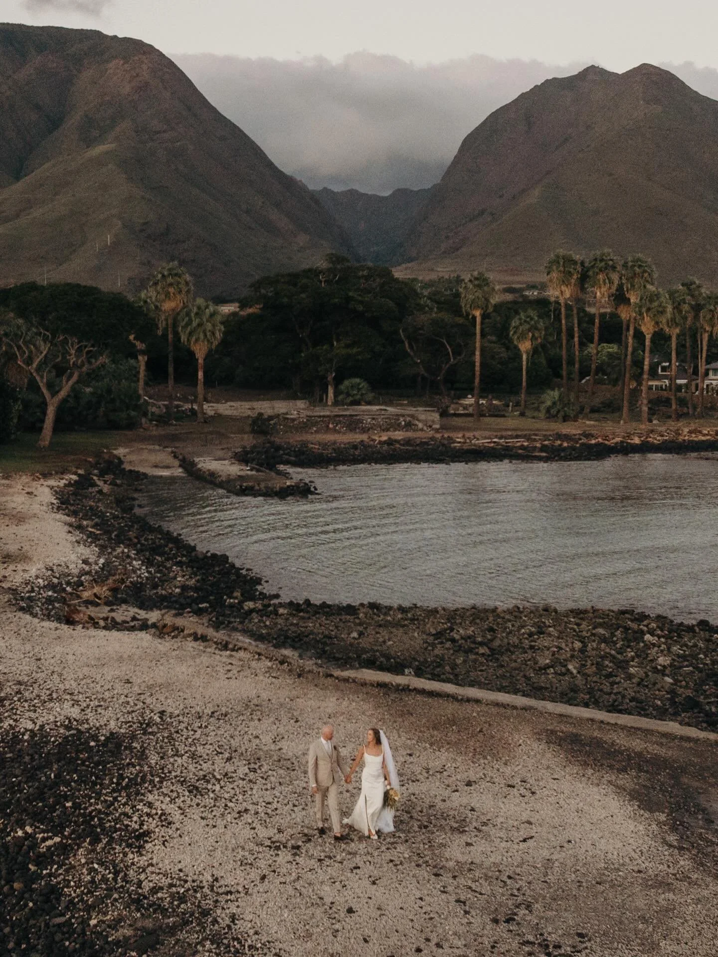such a gorgeous day at olowalu plantation for merielle + sean&rsquo;s wedding 🤍