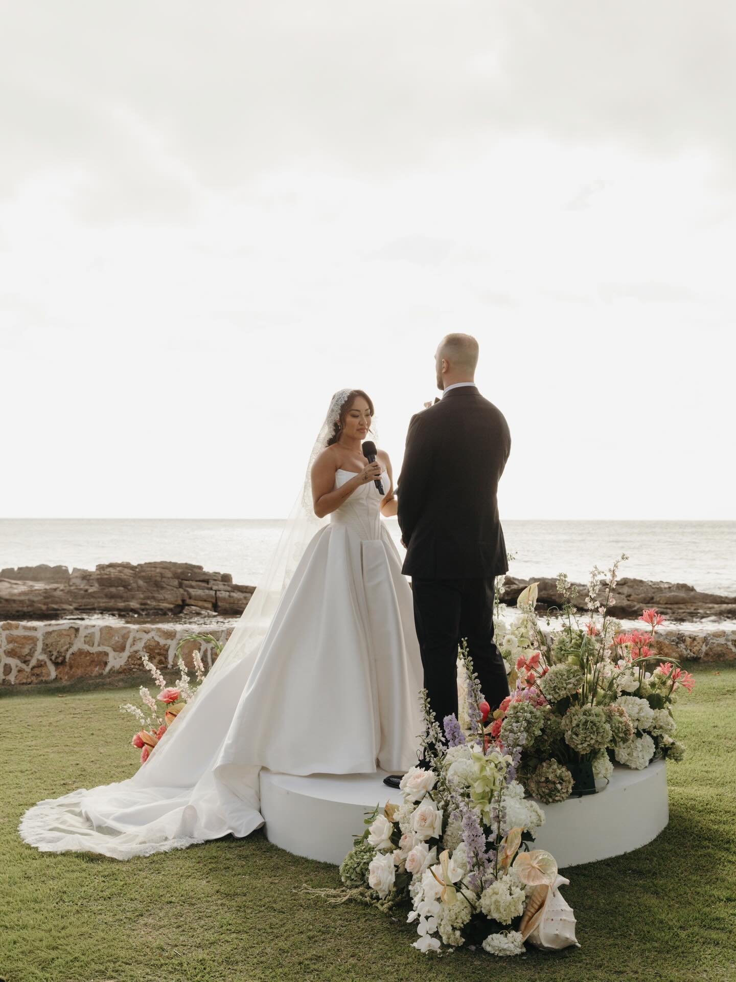 the dreamiest ceremony with @belledejour_floral