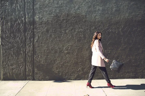 Tall Waterfall Coat - NEXT / Easy Crepe Pants - LEL / Prestyne Quilted Bootie (Size 12) - PAYLESS / Tall Rib Body with Leopard Print - ASOS /Neck Piece and Watch - Forever 21/Bag - Thrifted Photo Credit: Lindsay Carlisle