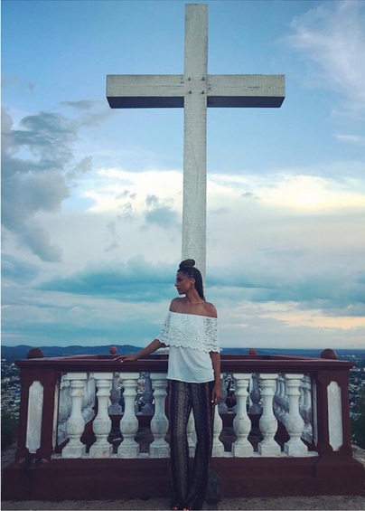 That night we visited Holguin's most popular landmark, Loma de La Cruz. It was atop the highest hill in Holguin. It was breathtaking with a view of the entire city.   Tall Shirt and 37" inseam Pants - Alloy Apparel  