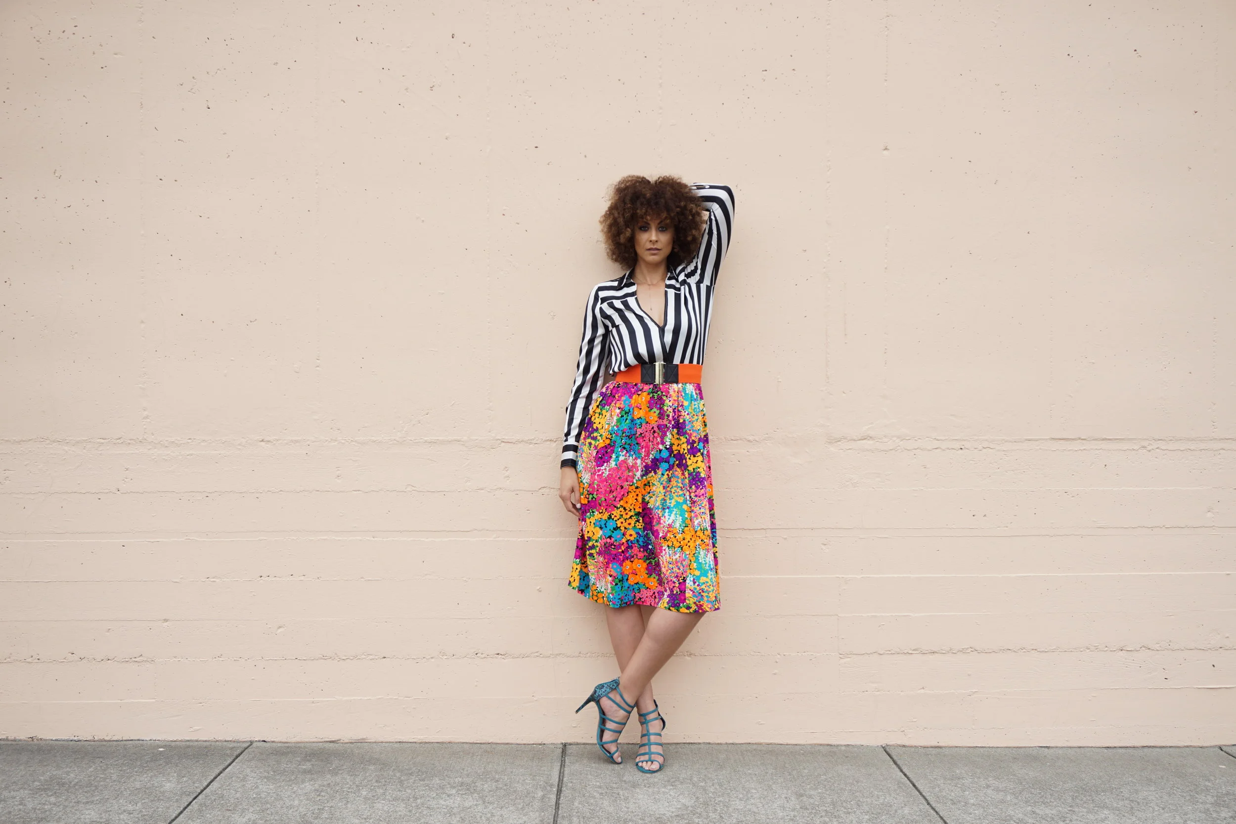 Top - TTYA for Long Tall Sally/Skirt - Thrifted/Belt - H&M/Shoes - Christian Siriano for Payless Makeup and Photography: Nikki Notarte 