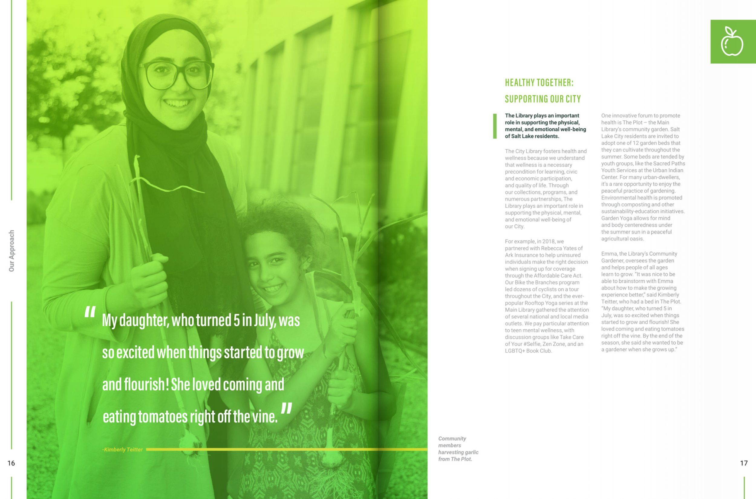 Spread from the Annual Report for Salt Lake City Public Library