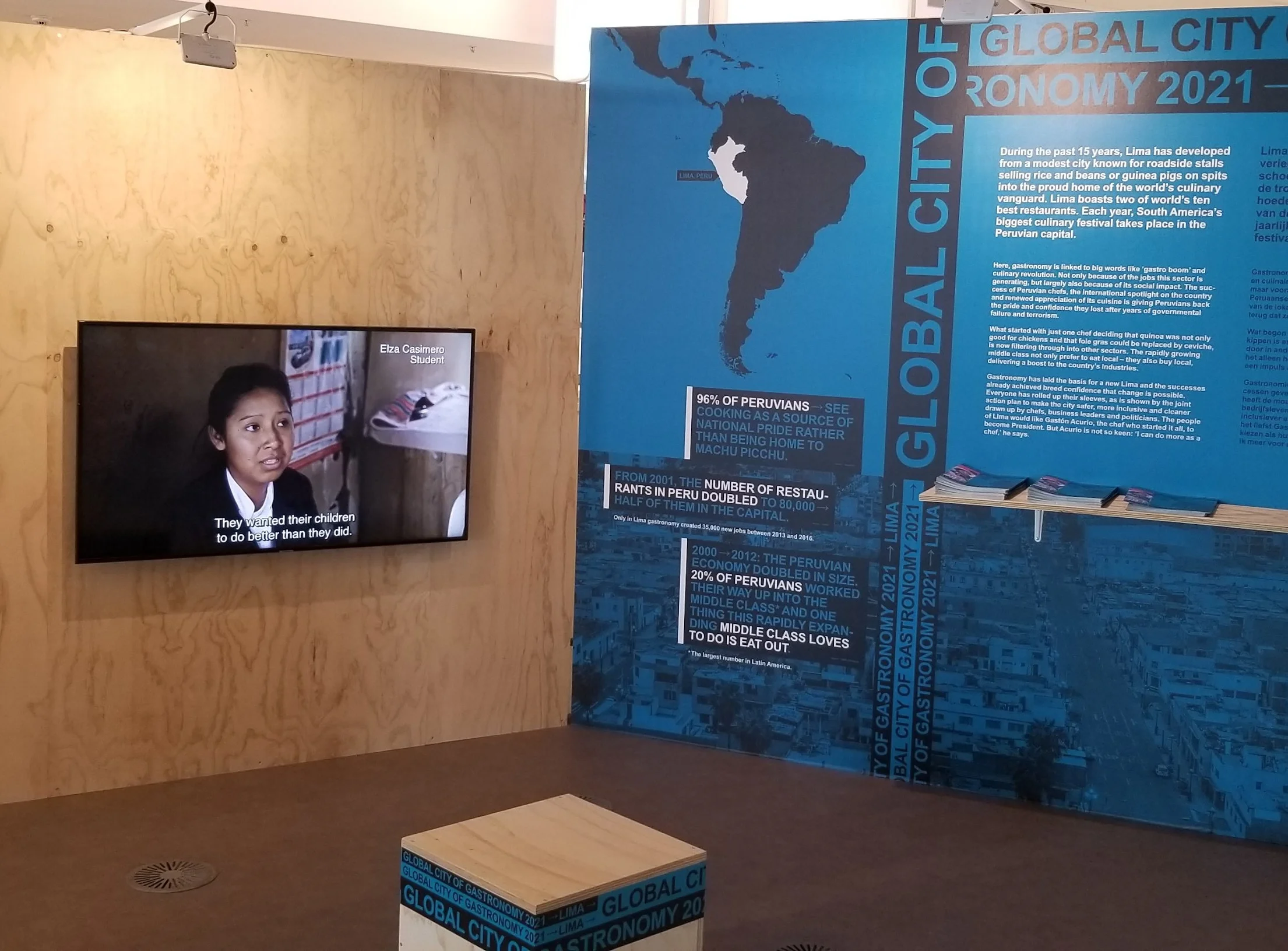 The Future Cities exhibit also draws on common themes, such as food, fashion and music.