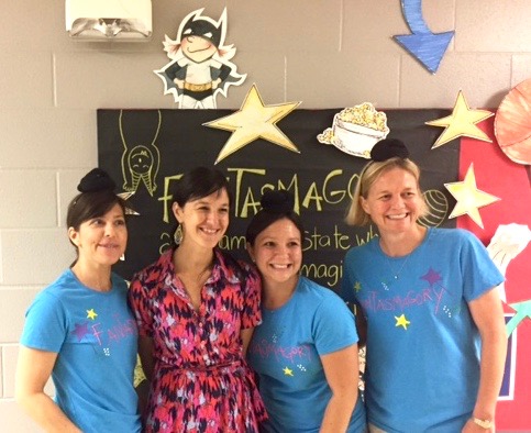 WIth the library crew and their Mrs. Gobble Gracker buns. The enthusiasm and love for Dory at this school was truly beyond belief. 