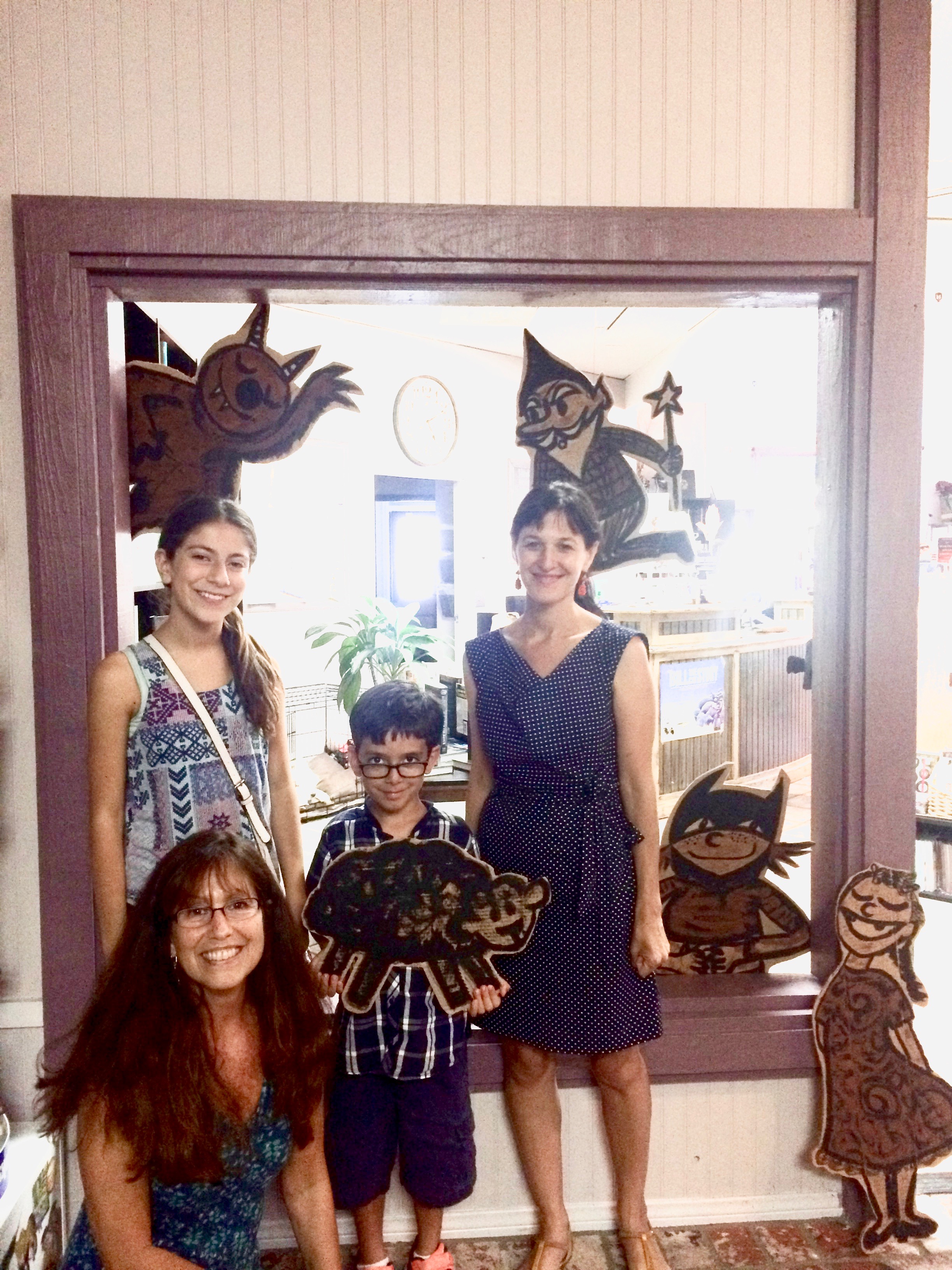 With Cellar Door Bookstore owner, Linda Sherman-Nurick and some very special Dory fans. 