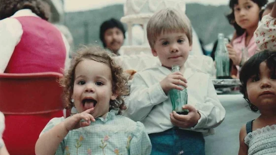 My brother and I, plus locals, circa early 1980s.