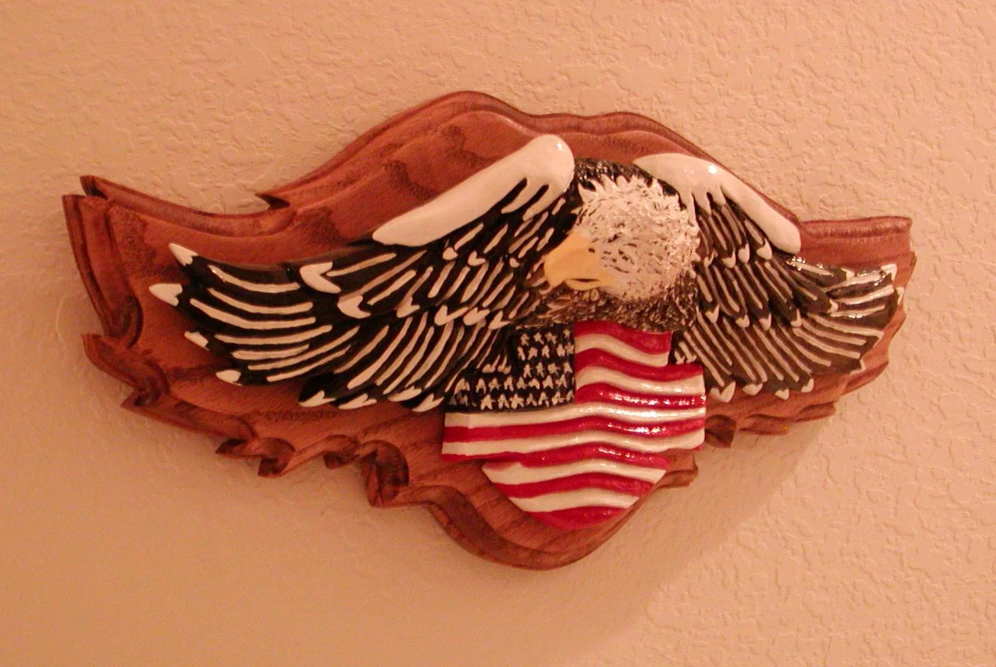 Eagle and American Flag Plaque