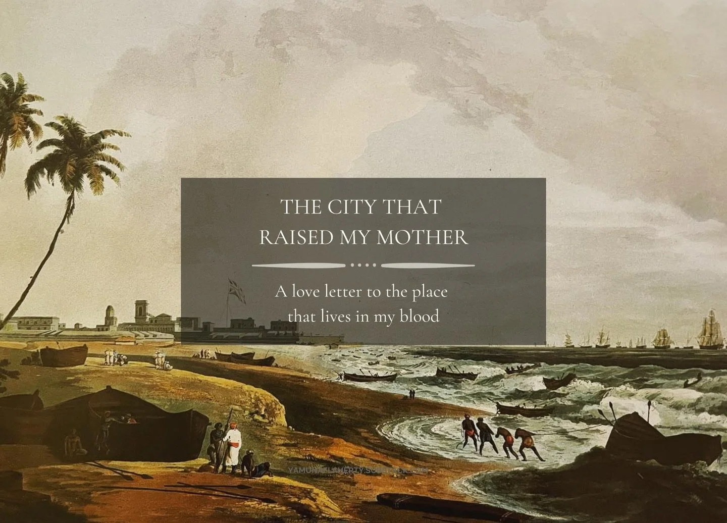 Madras has a way of tugging at the oldest threads in me. The heat, the jasmine, the aunties in cotton nightgowns&mdash;it all feels like stepping back into a story my body already knows.

This week&rsquo;s piece for Where Yamuna Flows is a love lette