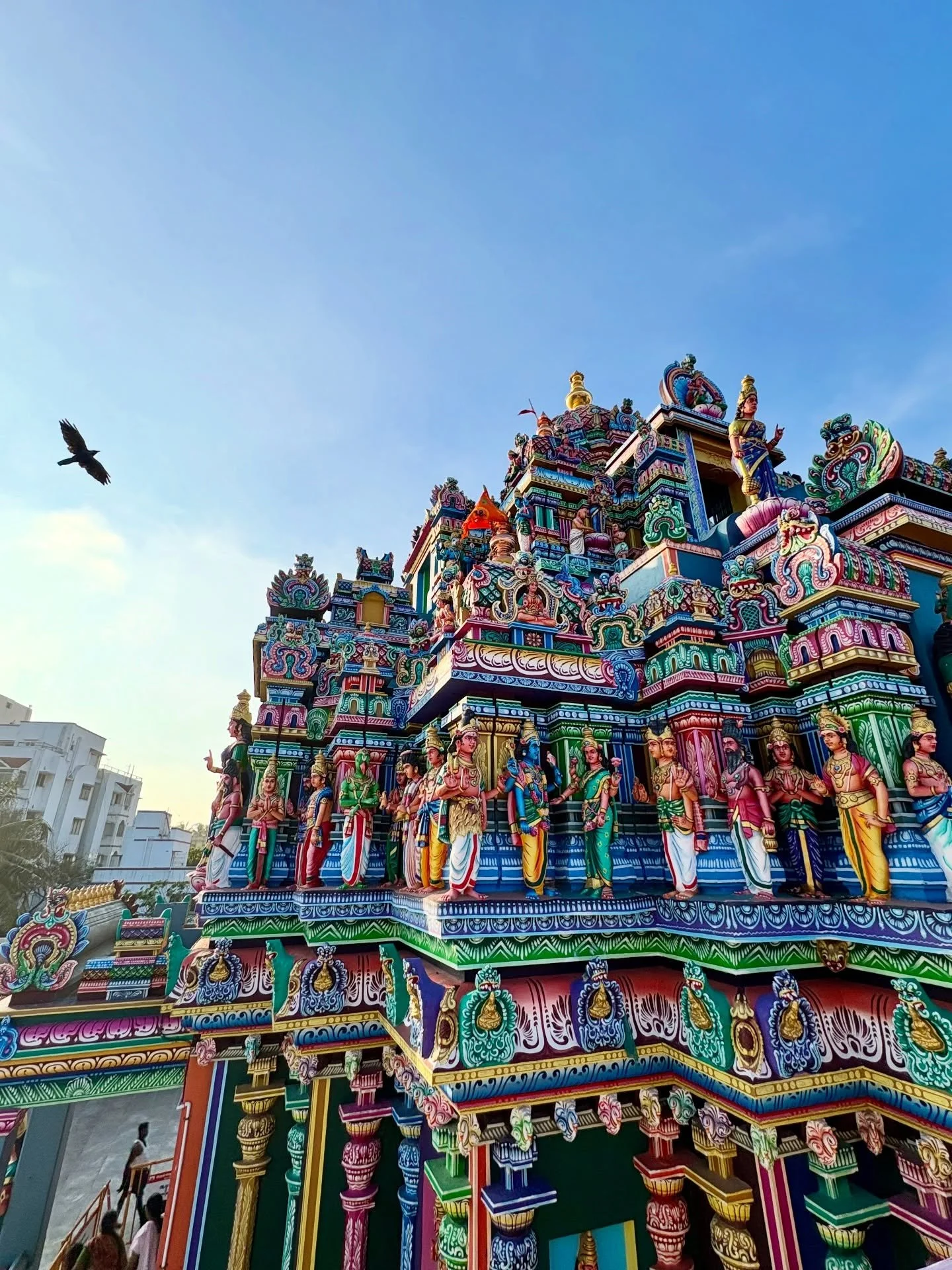 I will never get over how captivating the Ashtalakshmi Temple on Chennai&rsquo;s shorelines feels. Wind whipping, ocean roaring, flower petals dancing, devotees crammed between labyrinthine stairwells, and chants sailing to the heavens. Pure Shakti. 