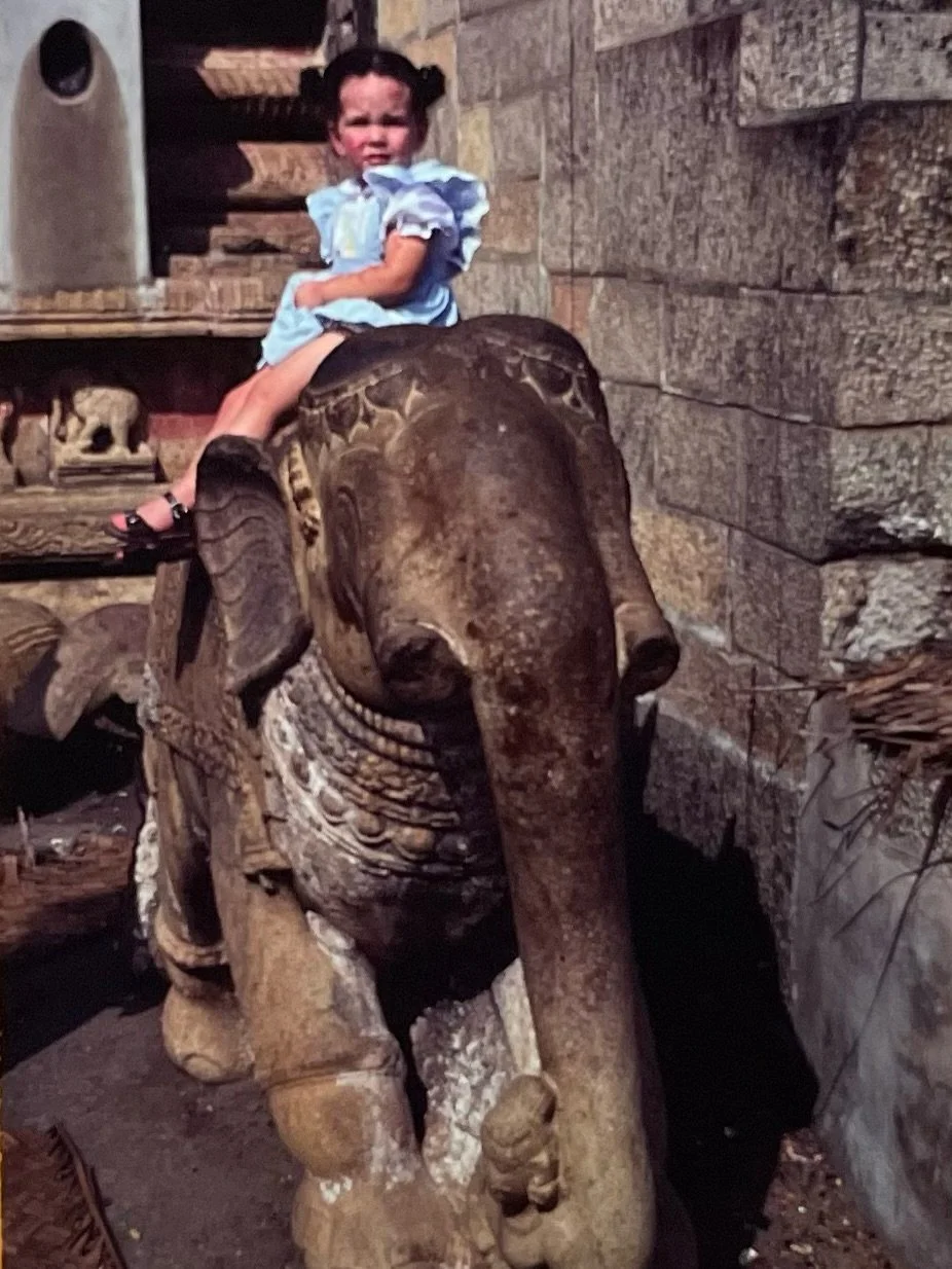 ஃ I haven&rsquo;t yet found the words for what it feels like to watch my baby walk in my footsteps in India. It feels like time travel&mdash;like visiting a version of myself I only know in fragments.

My grandmother sitting on the floor making lime 