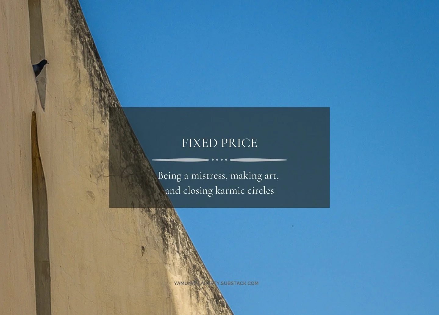 What if the cost was never hidden&mdash;only accepted?

Fixed Price weaves together an illicit love affair and the poems it produced, examining desire as devotion and intimacy as something that can be both chosen and constrained. This essay lives in 