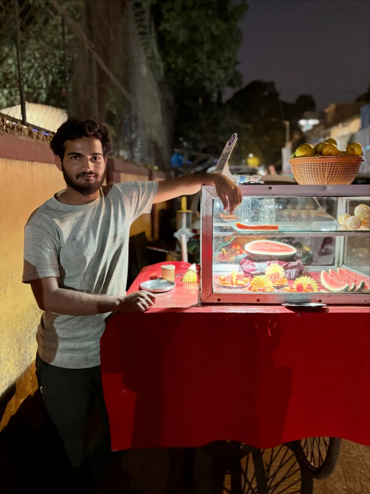 My last portrait shot in the streets of Mumbai is this gorgeous watermelon seller just outside the park where Aramara played. 

We are on board our first leg of the international journey, en route to Istanbul. Should be very interesting! Massive airp