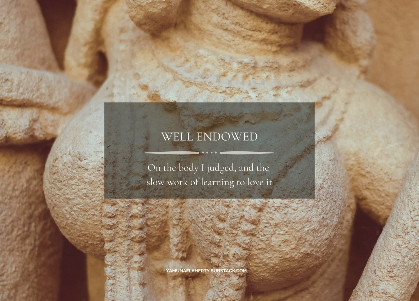 This one is super vulnerable! 🙈

How many ladies out there have loathed their boobies?

This piece is about that story&mdash;and the slow work of learning to love my body. 

Presented in 5 vignettes, from seeing my best friend naked for the first ti