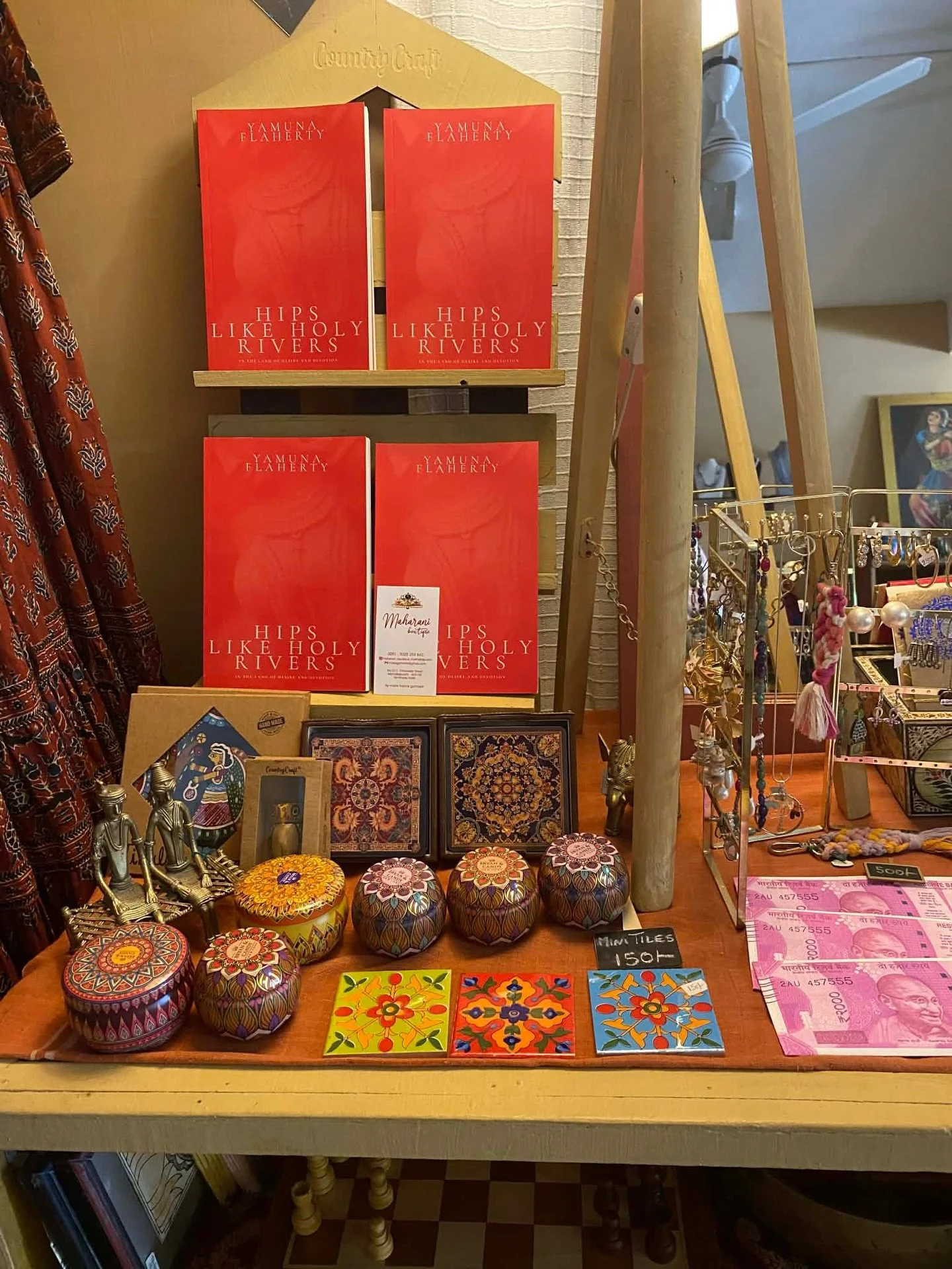 Just catching a signal from the mountain to tell you that my poetry collection, Hips Like Holy Rivers, is now available in Mahabalipuram at the beautiful store Maharani Boutique, curated by Marie-France Gombert. @maharani_boutique_mamallapuram 

The 