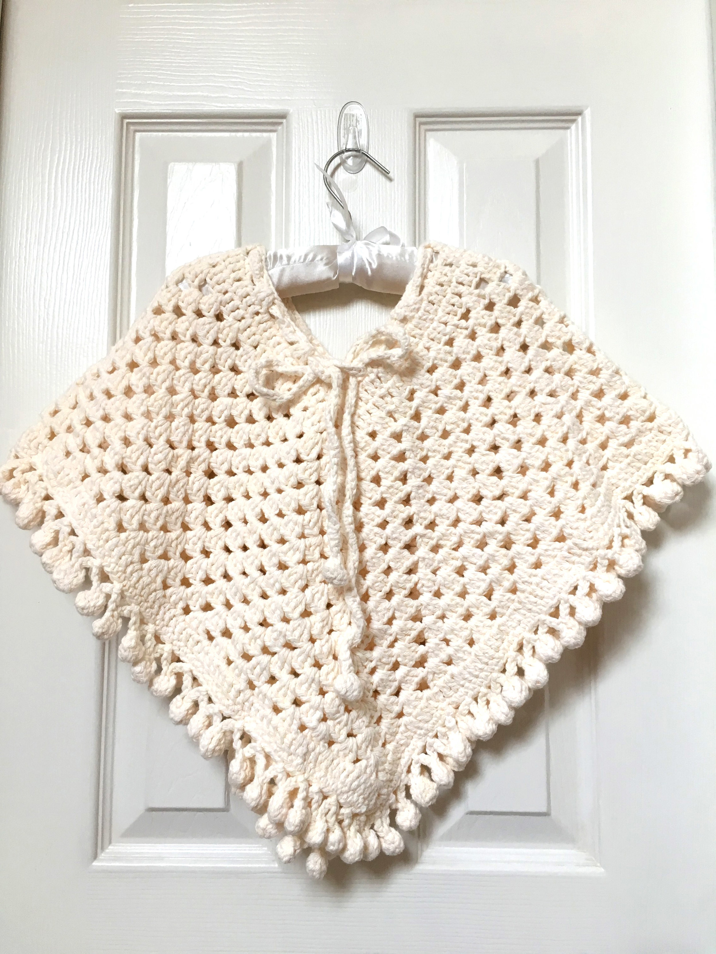 Cream Natural Poncho Cotton