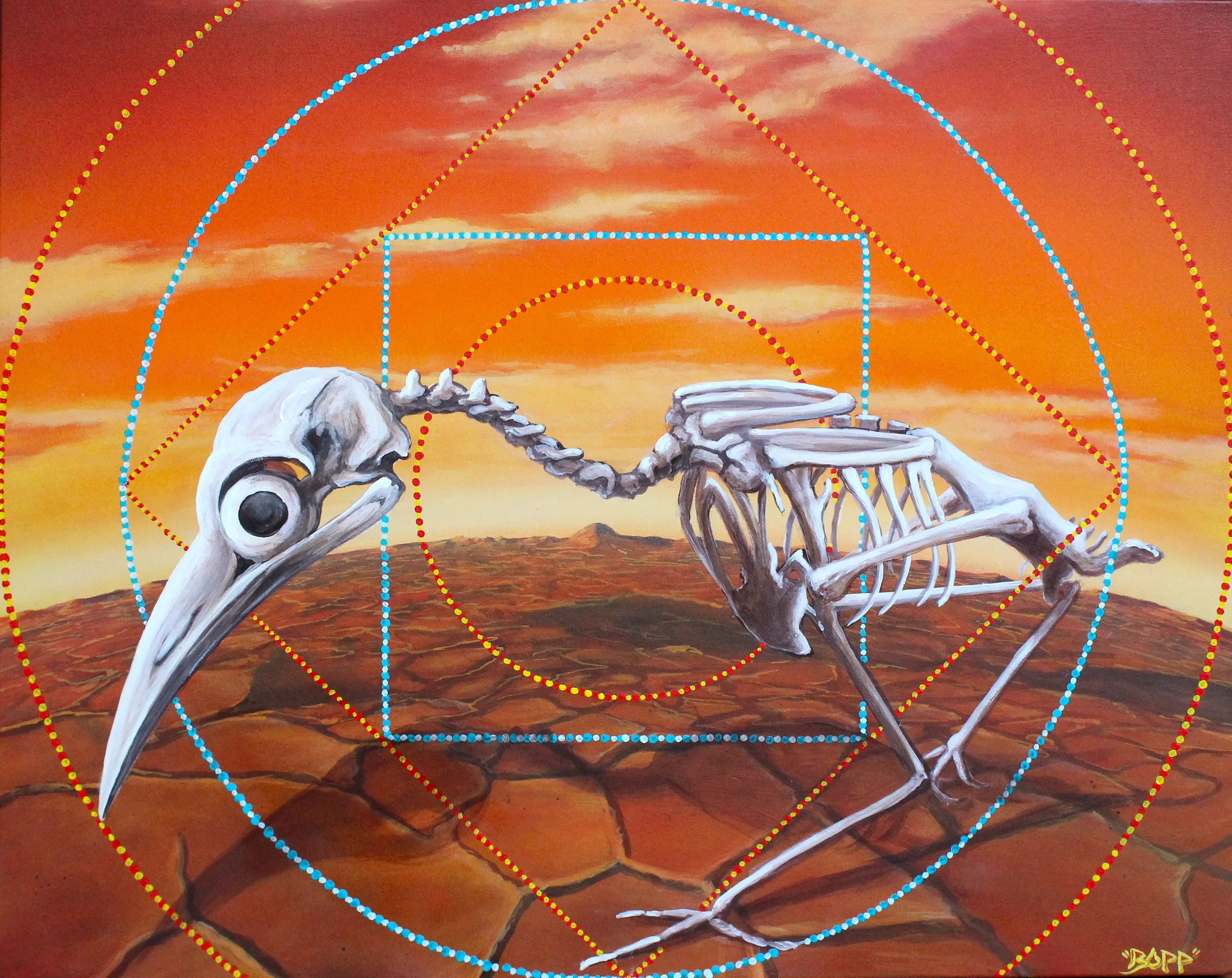 'Life on Mars' Acrylic and Aerosol on canvas 30''x24''