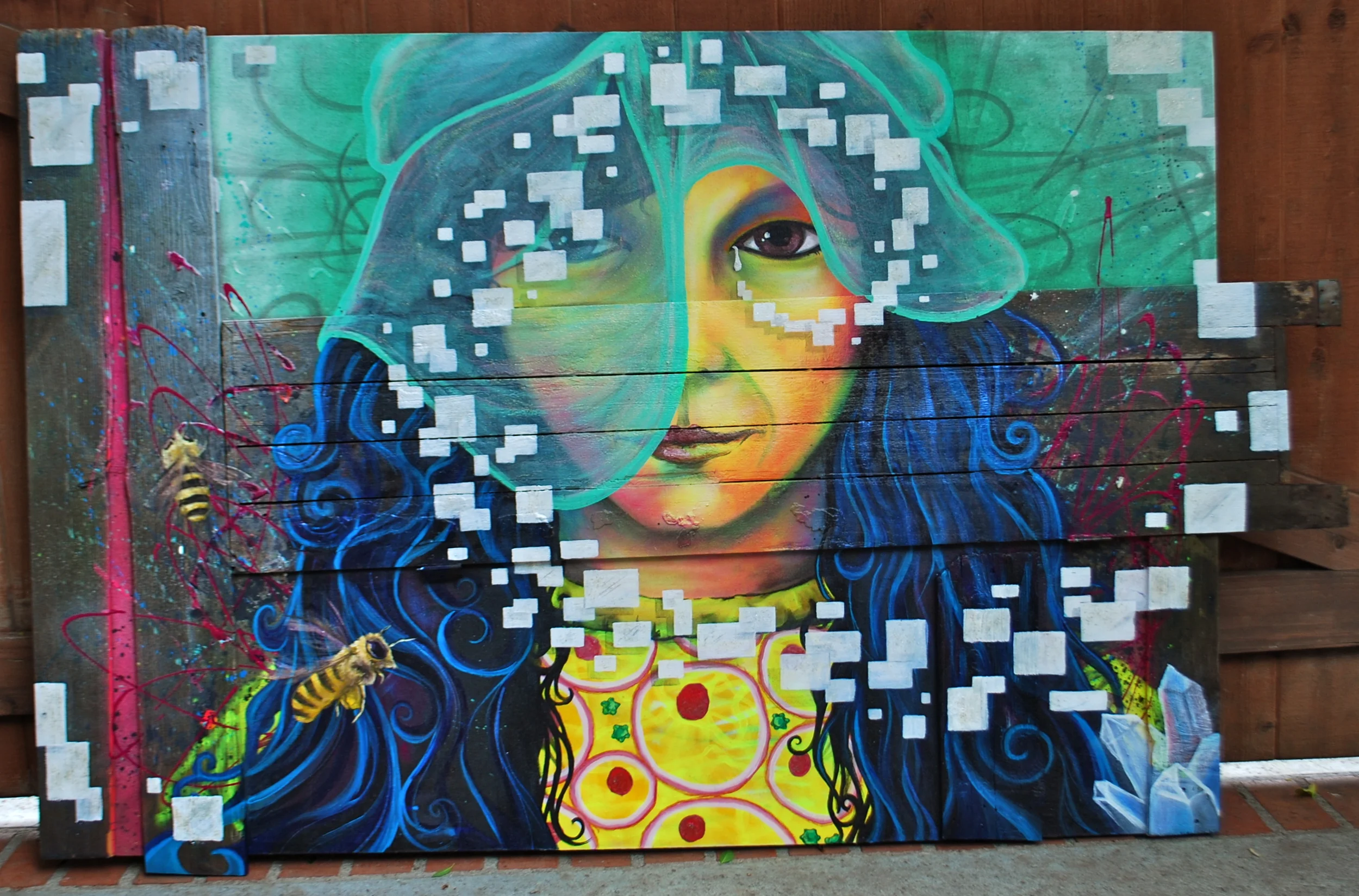 'Visions' Mixed media 52''x86''
