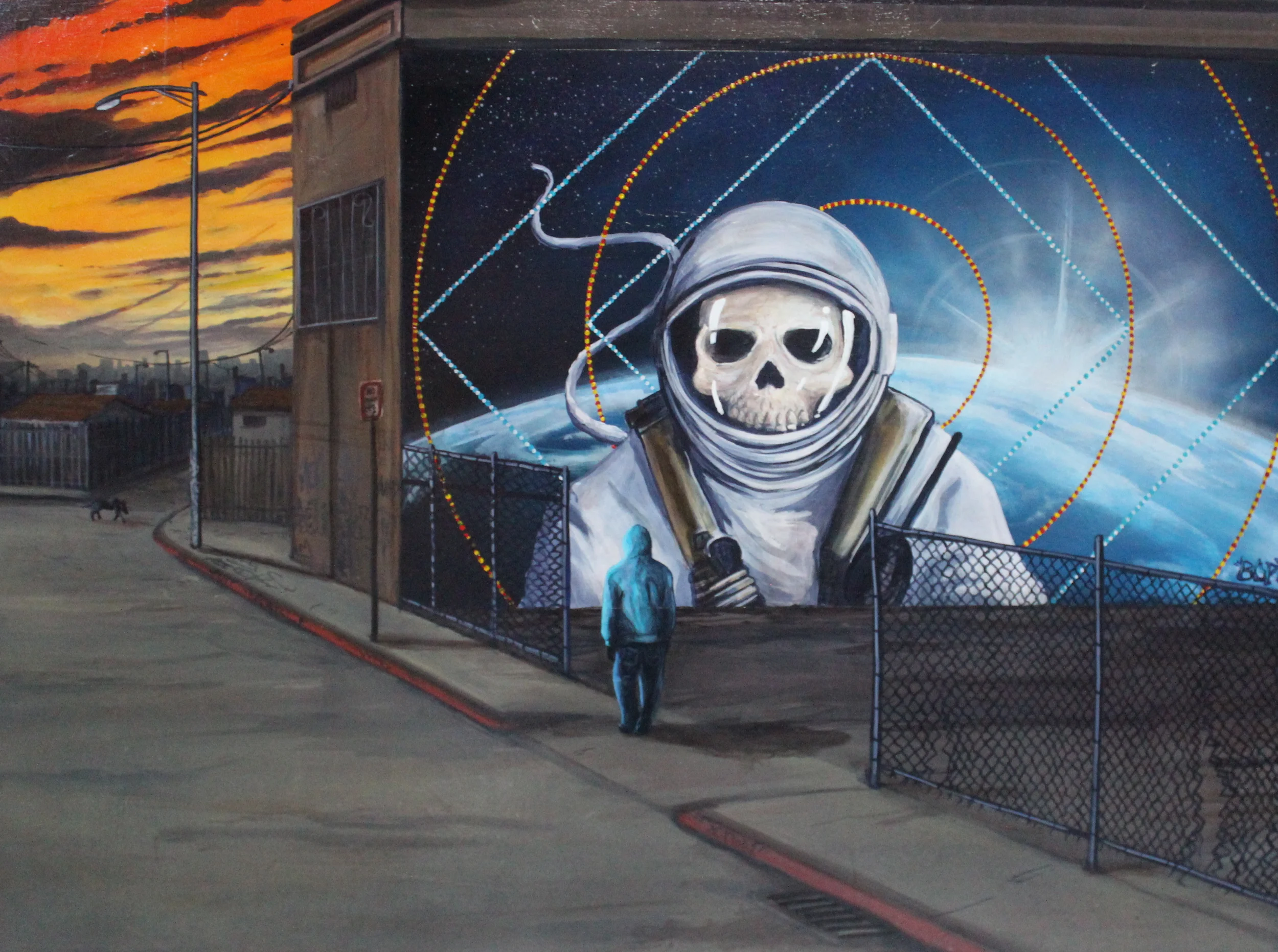 'Gravity' Acrylic and Aerosol on canvas 30''x40''