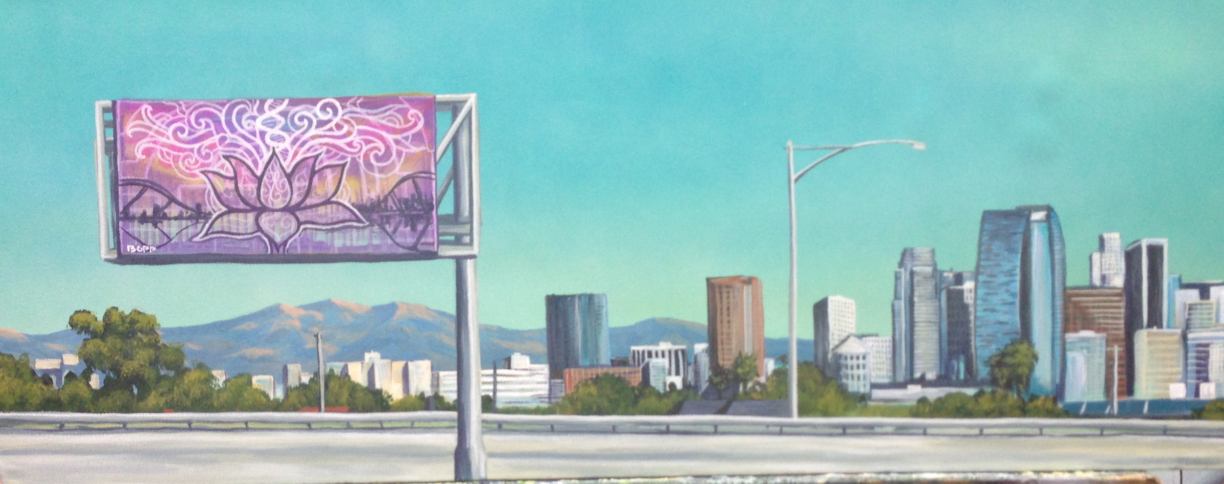 '10 to the 110' Acrylic and Aerosol on canvas 10''x24''