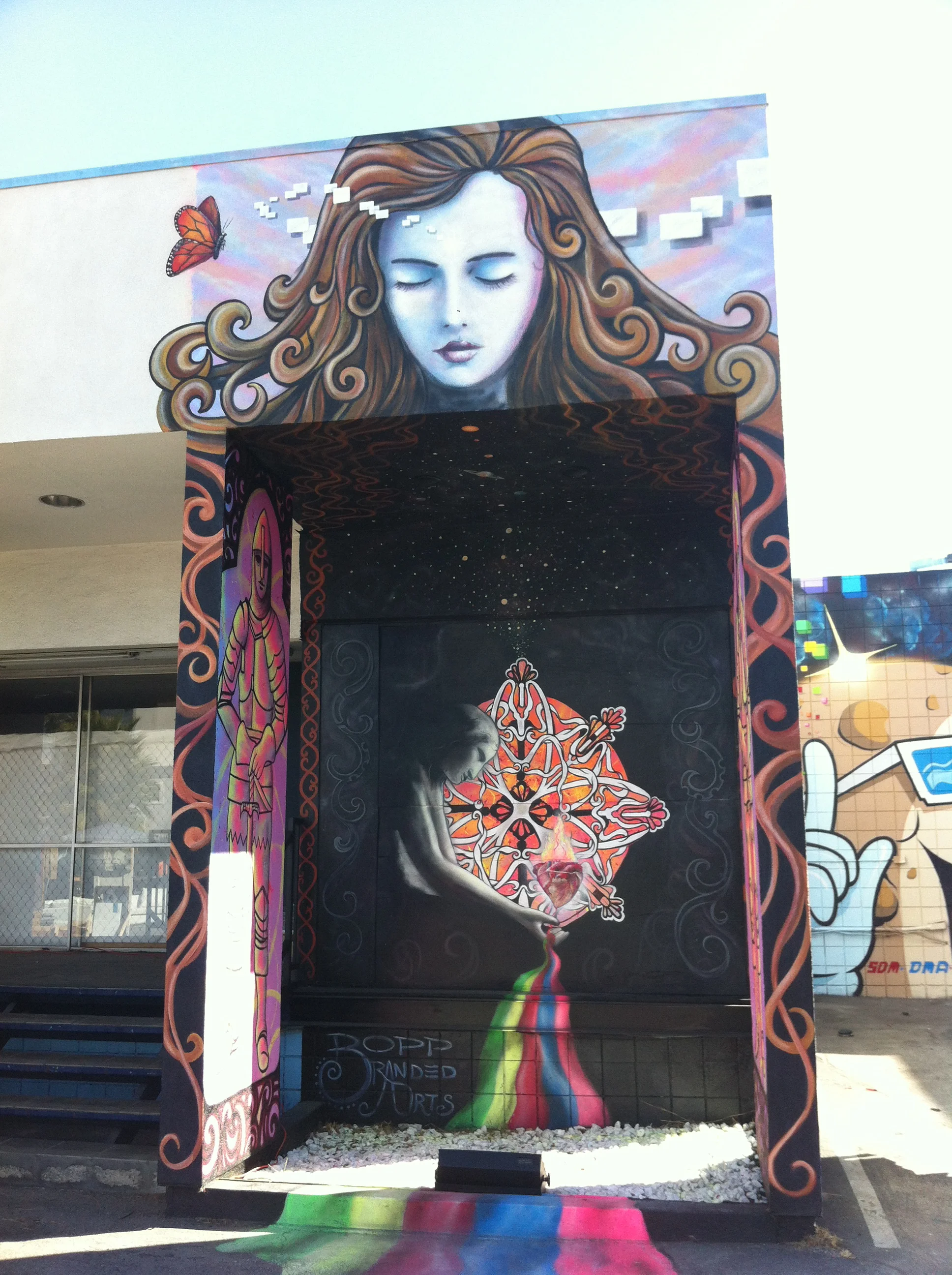 'Open up your heart' Acrylic and Aerosol 12'x20'x8' Culver City, LA