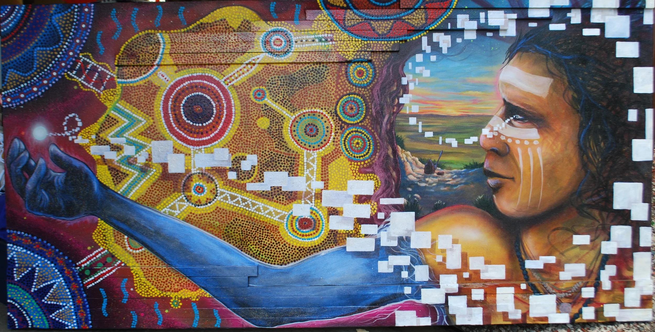 'Entering the Dreamworld' Acrylic and Aerosol 4'x8'