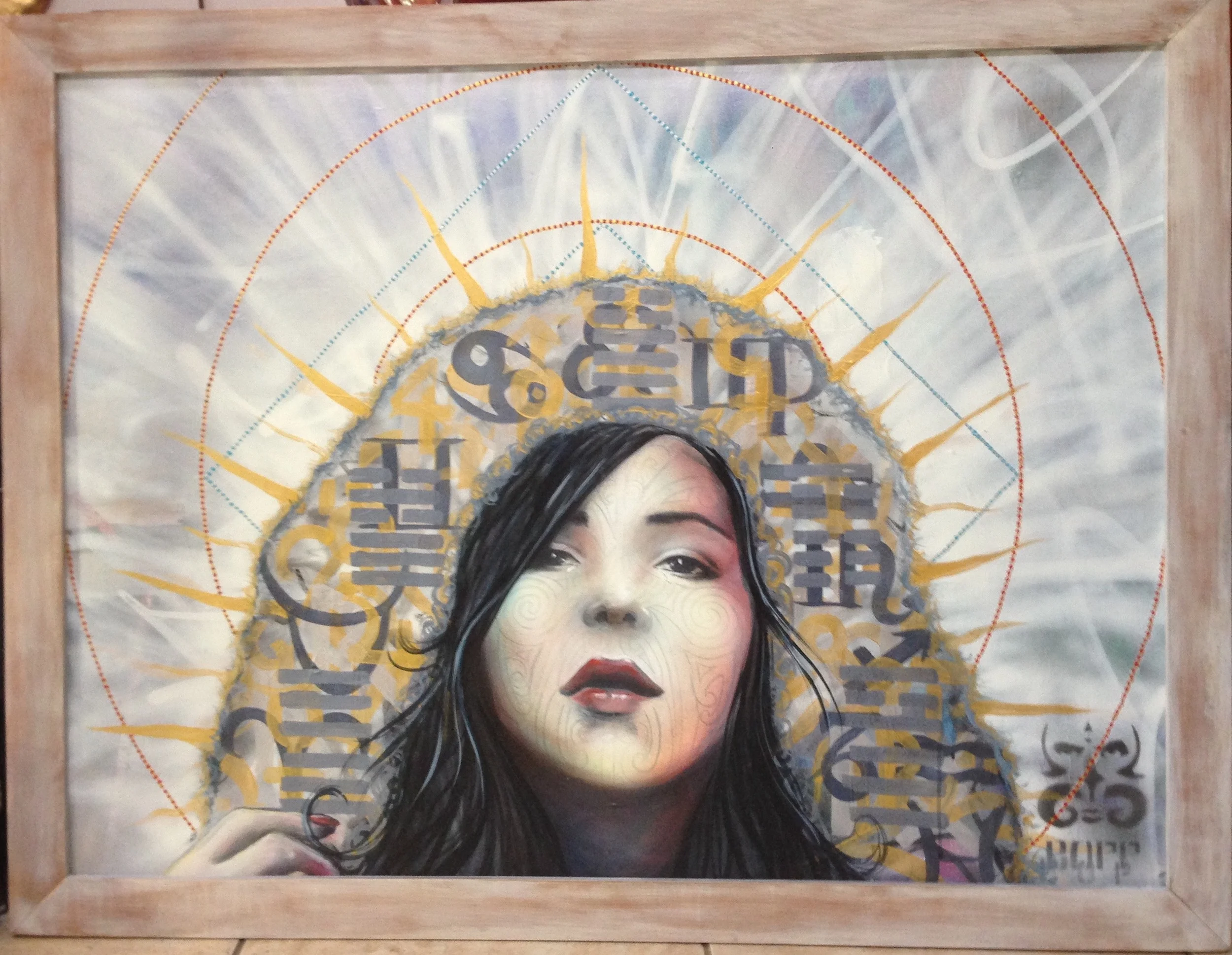 'Cloak' Acrylic and aerosol on canvas 40''x50''