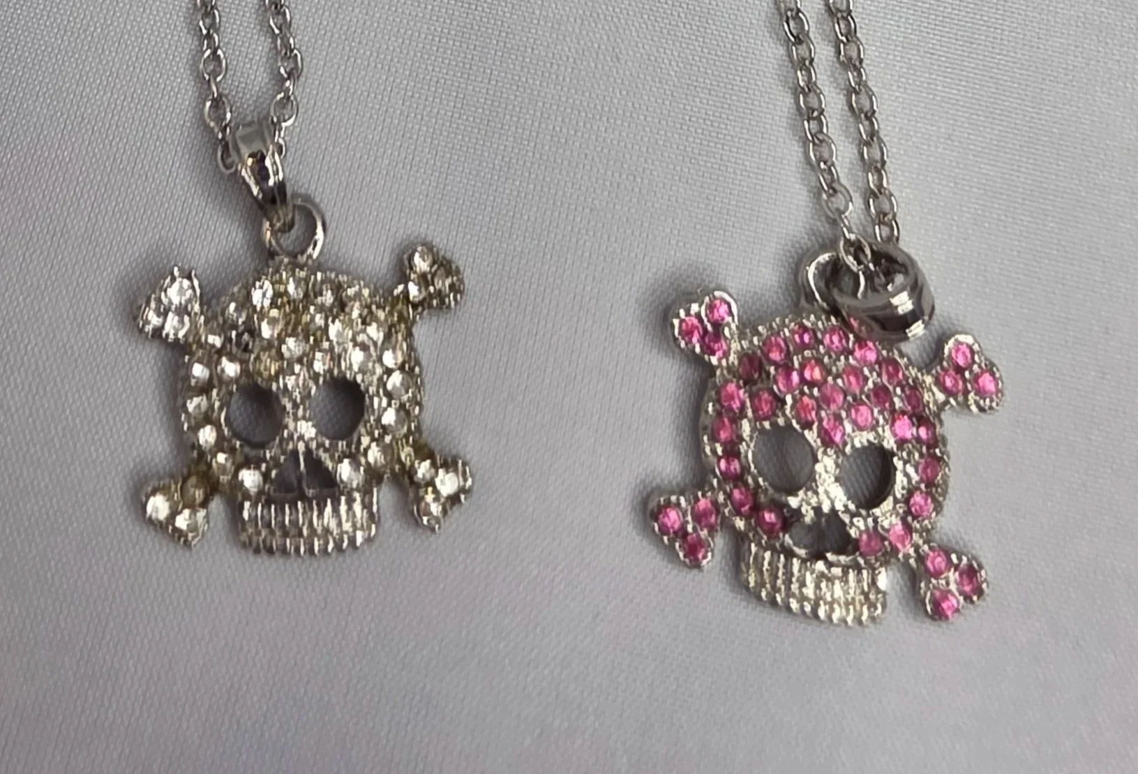 Sparkling Skull & Crossbones Necklace