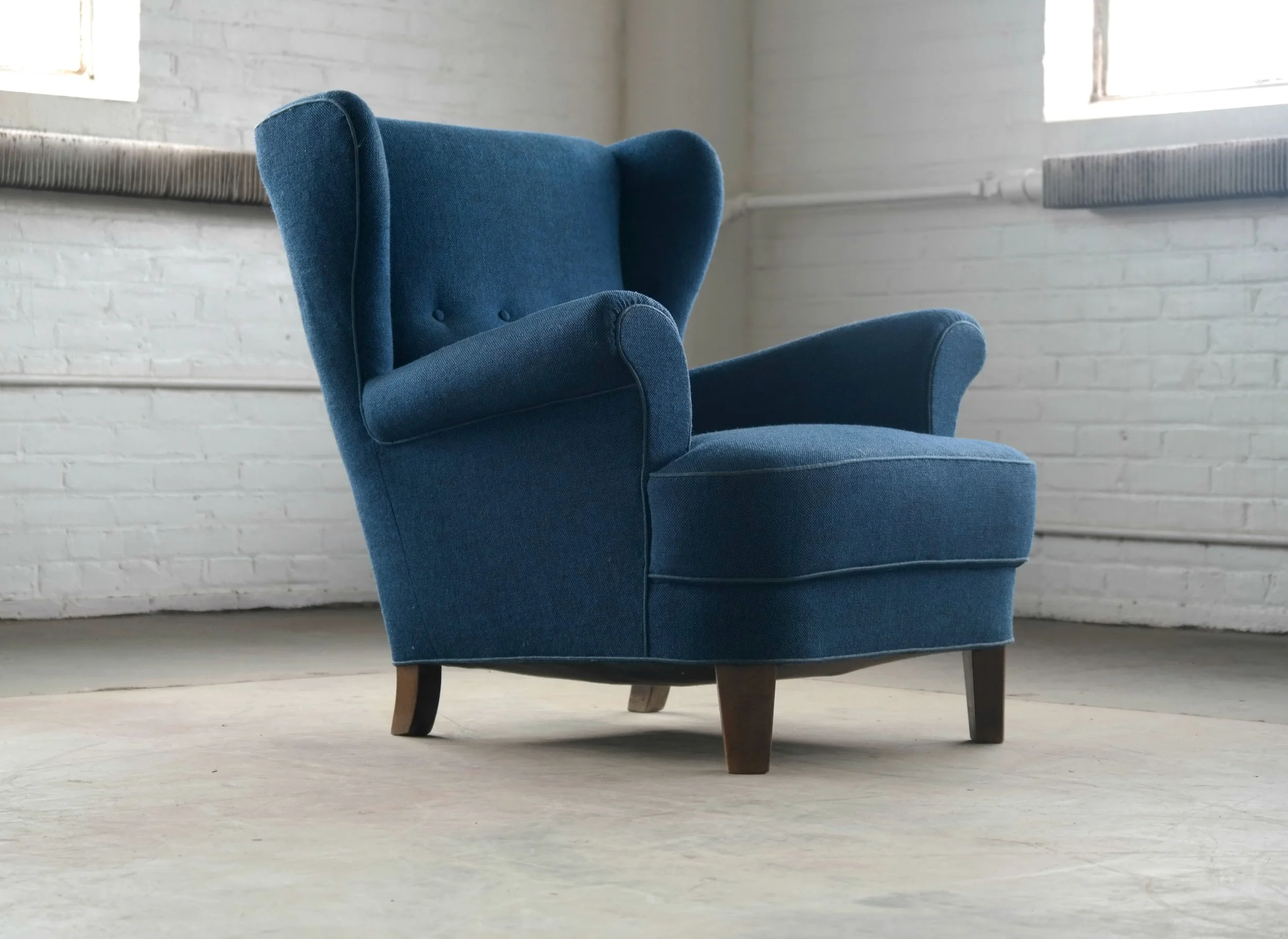 Fritz Hansen Attributed 1950s Armchair Danish Mid-Century