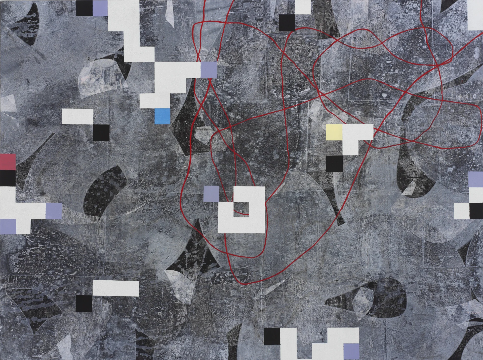 a puzzle of feelings 2011. o il, canvas. 20 x 32 inches