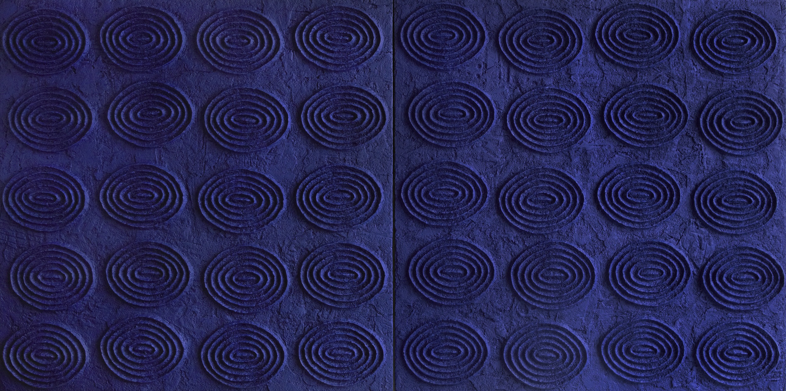 form light shadow 2015. marble dust, paper pulp, acrylic, wood. 2 panels. 48 x 96 inches