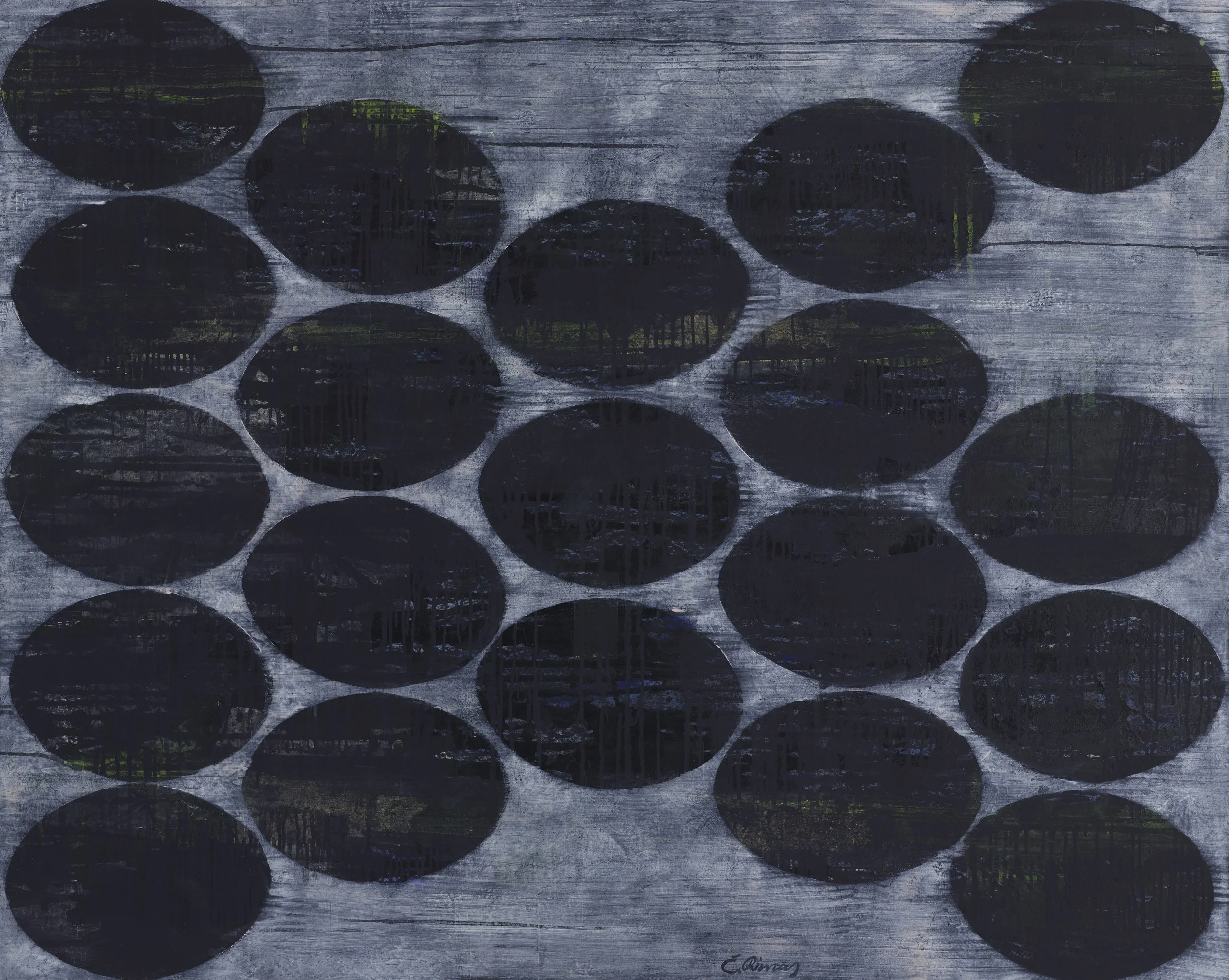 composition 2014-2015. o il, canvas. 48 x 60 inches