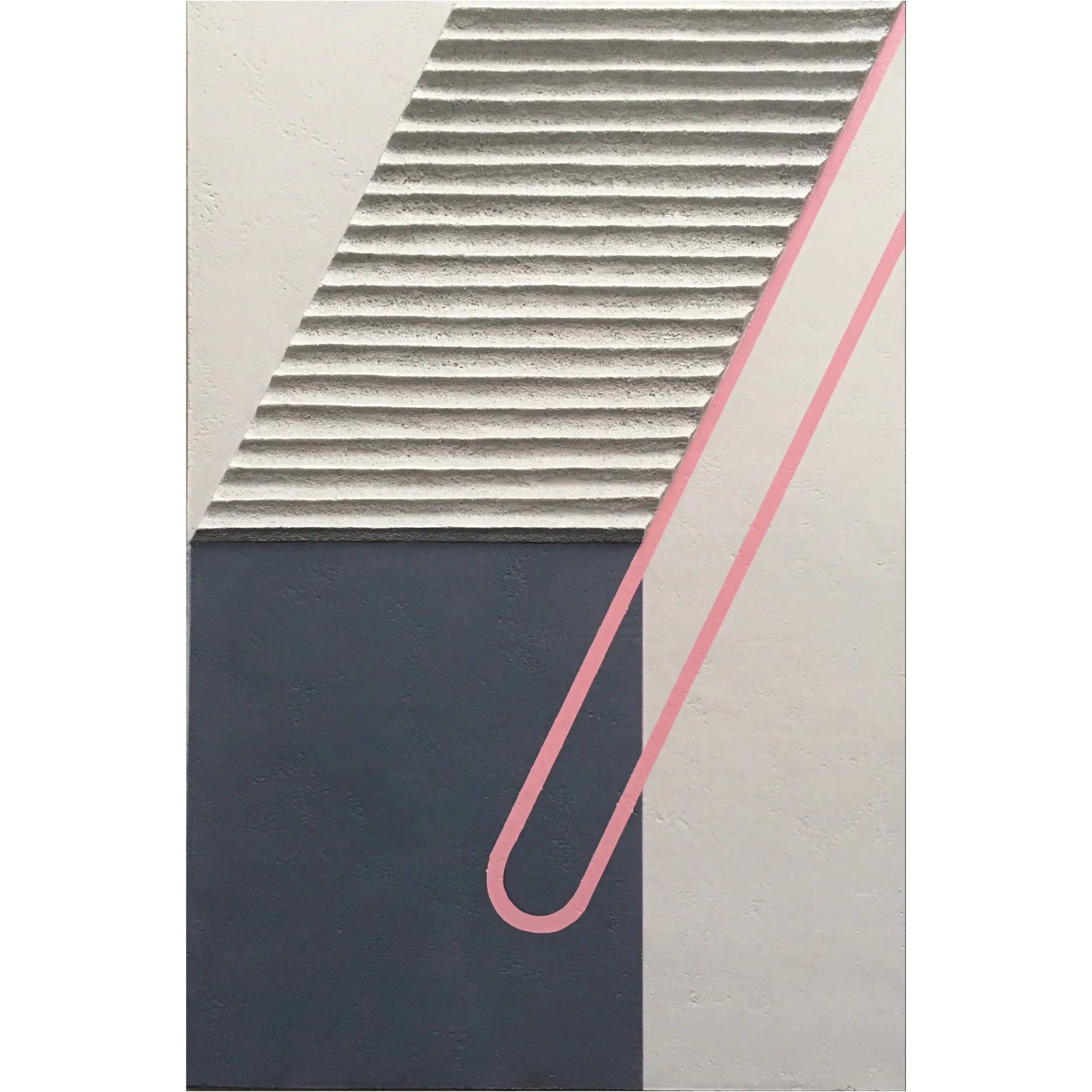     same perspective &nbsp;&nbsp;    2017. &nbsp; marble dust, paper pulp and pigment-containing sculptural mass,&nbsp;oil on   canvas &nbsp; &nbsp;36 x 24 inches  