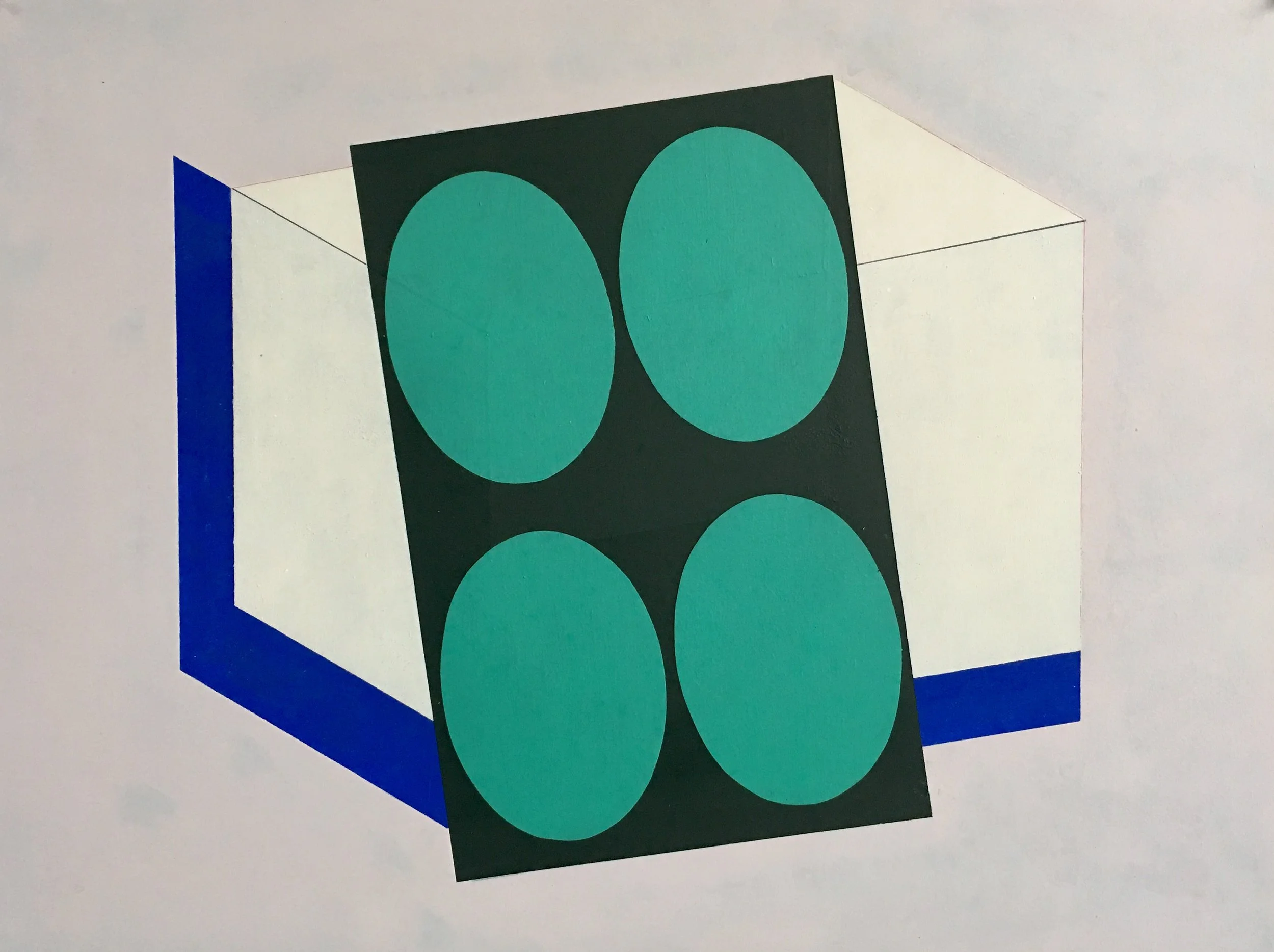composition 2017. oil, paper. 22 x 30 inches