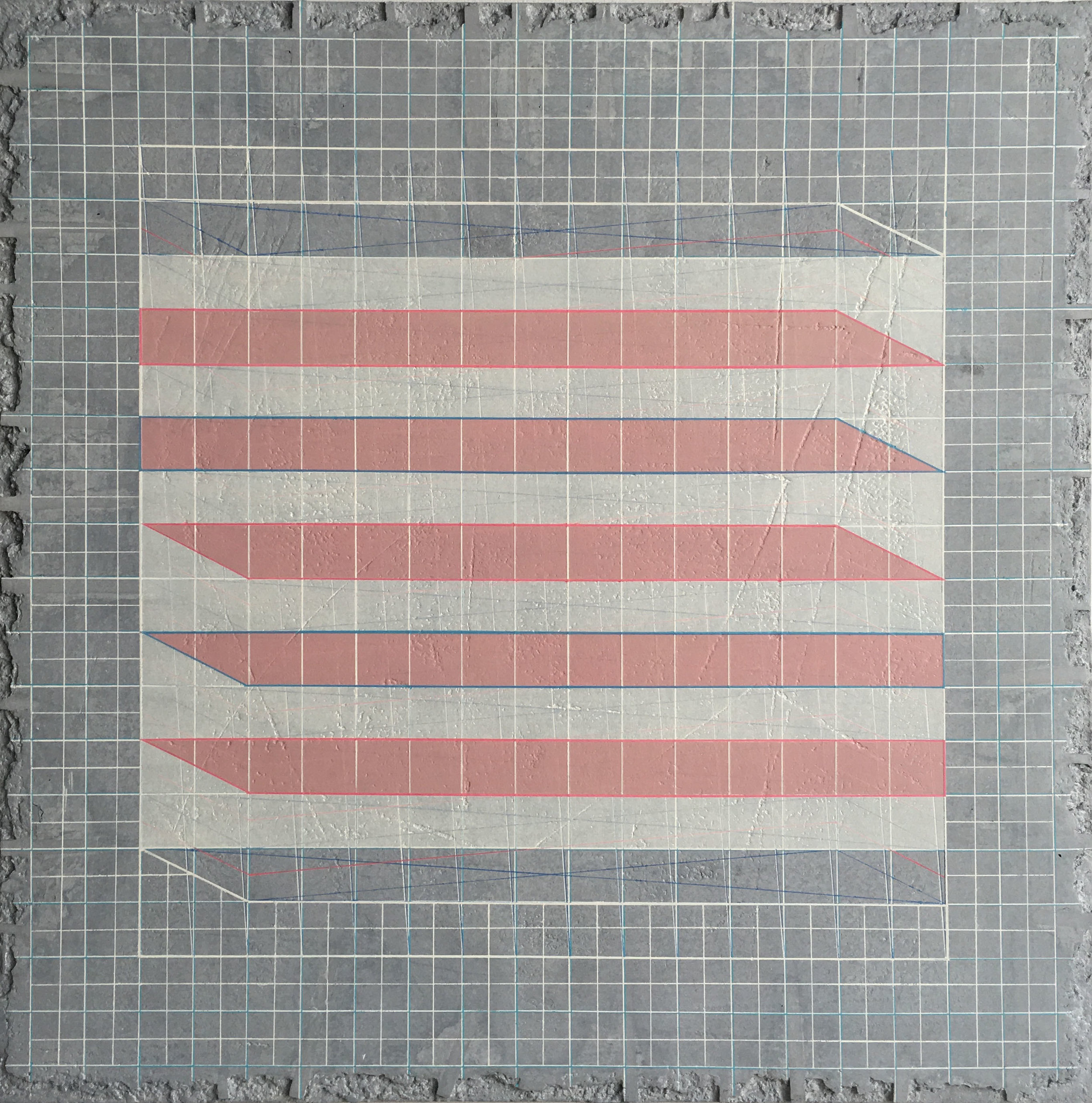 composition 2017. oil, marble dust textural mass, canvas. 30 x 30 inches