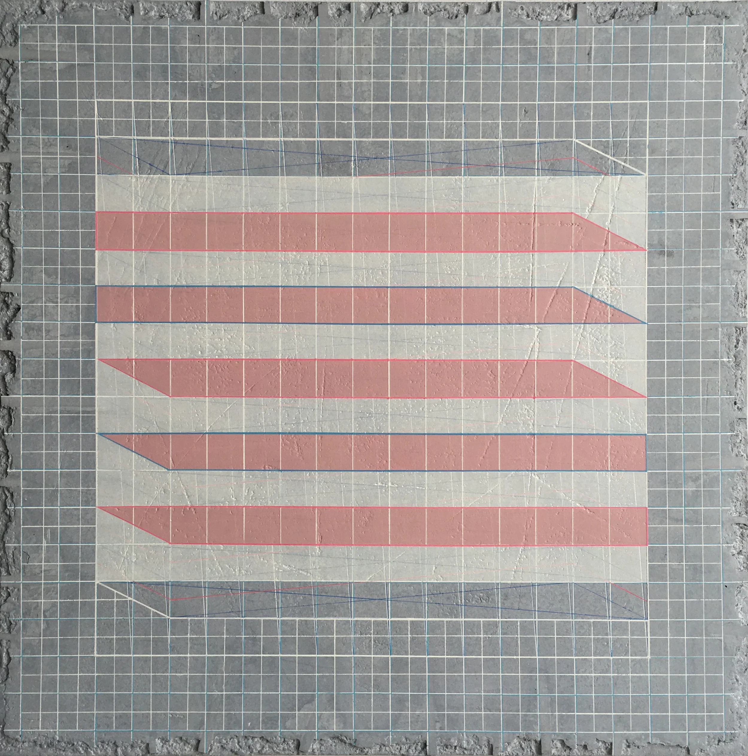 composition 2017. oil, marble dust textural mass, canvas. 30 x 30 inches