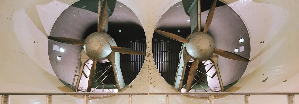 Twin Fans, Full Scale, 30 X 60 Foot Wind Tunnel