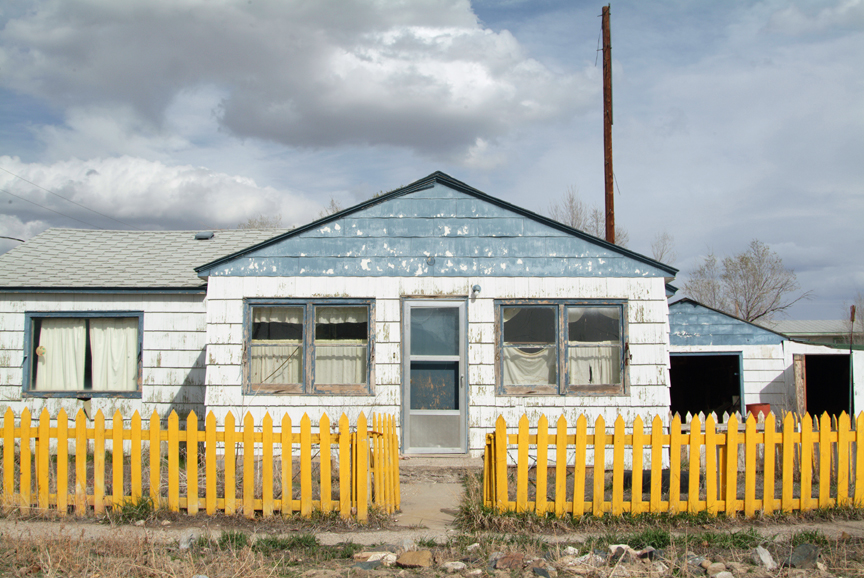 Home with Yellow Fence, Shoshoni, Wyoming