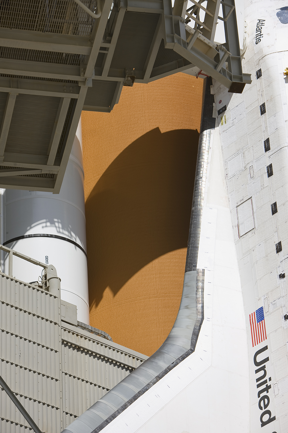 Detail, Space Shuttle Atlantis, Pad 39A, STS-125