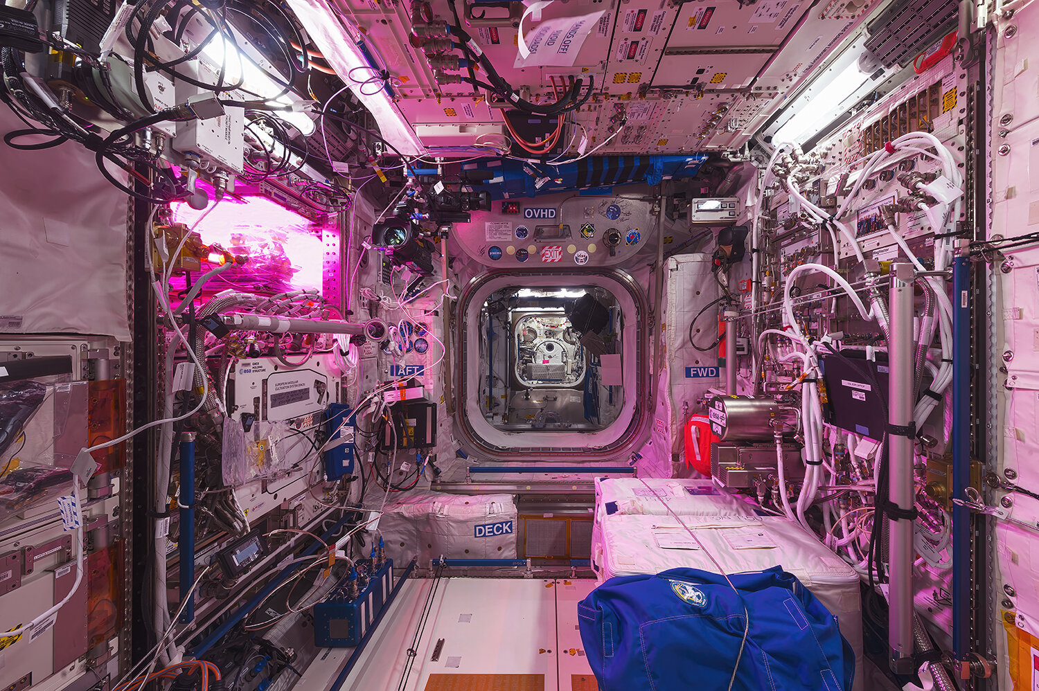View from Starboard into Node 2 and Japanese Experiment Module